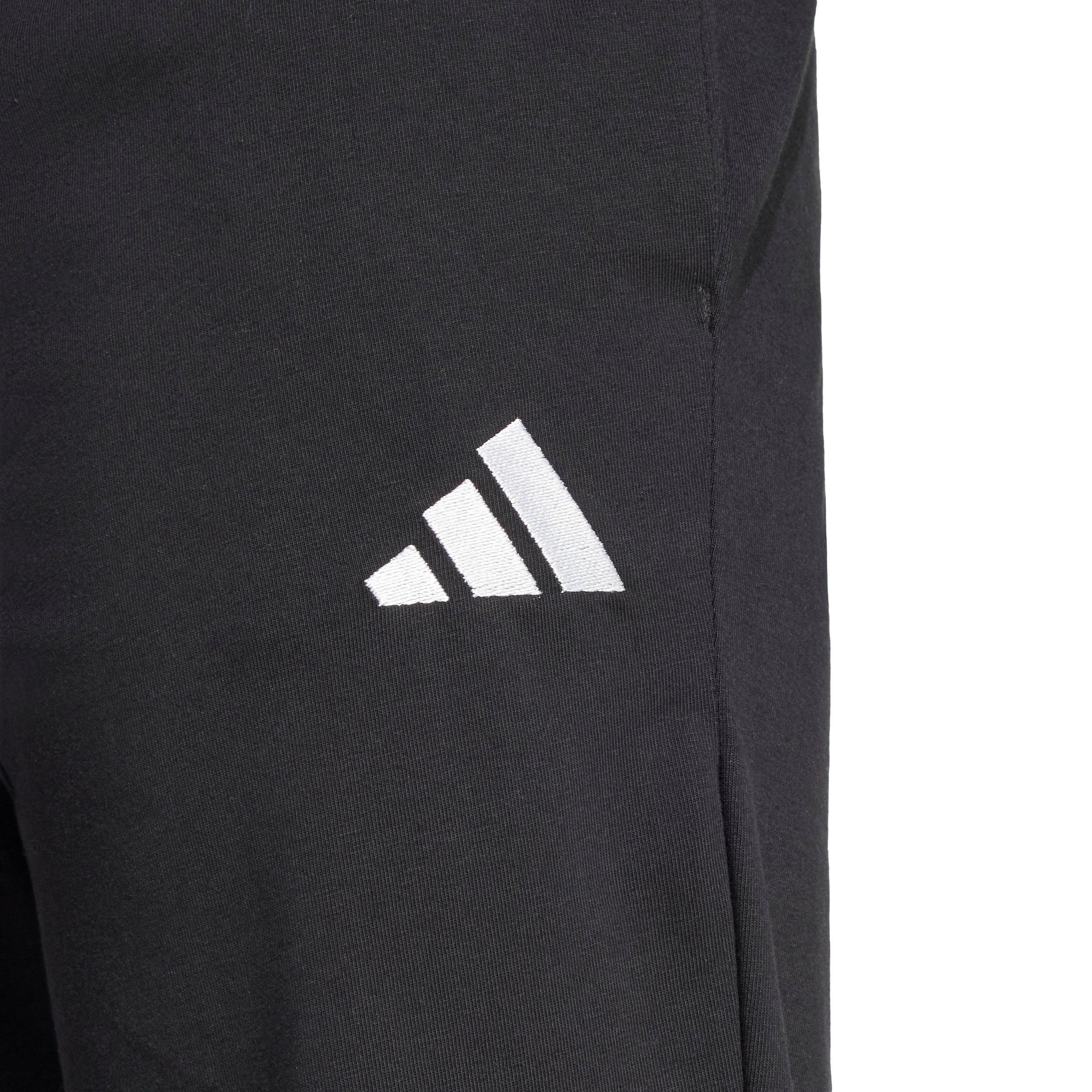 adidas Men's Essentials Small Logo Single Jersey Joggers - Black/White - BLACK/WHITE Thumbnail View 3
