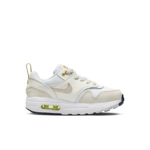 Nike Air Max 1 EasyOn "White/Bronzine/Midnight Navy/Light Orewood Brown" Preschool Boys' Shoe