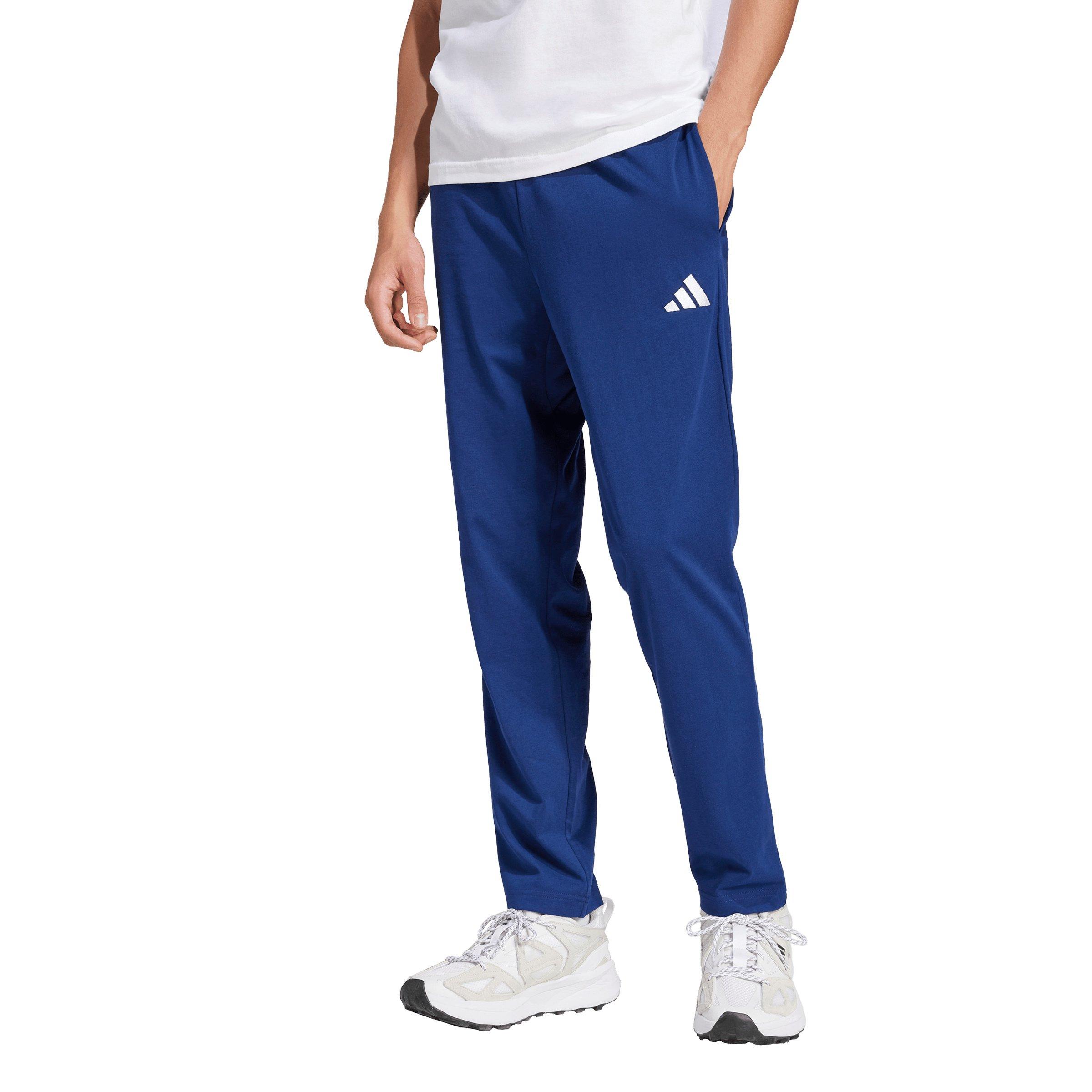adidas Men's Essentials Small Logo Single Jersey Joggers - Blue/White - BLUE/WHITE Thumbnail View 1