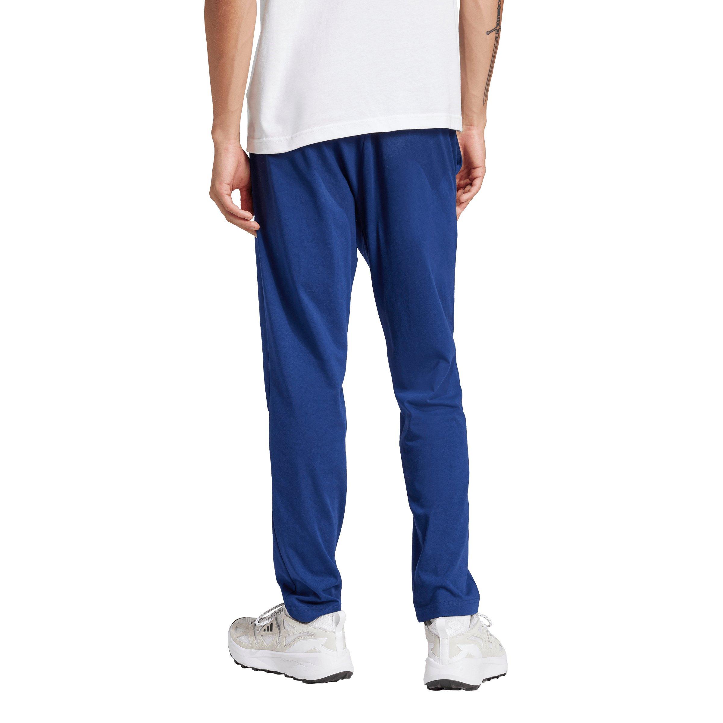 adidas Men's Essentials Small Logo Single Jersey Joggers - Blue/White - BLUE/WHITE Thumbnail View 2