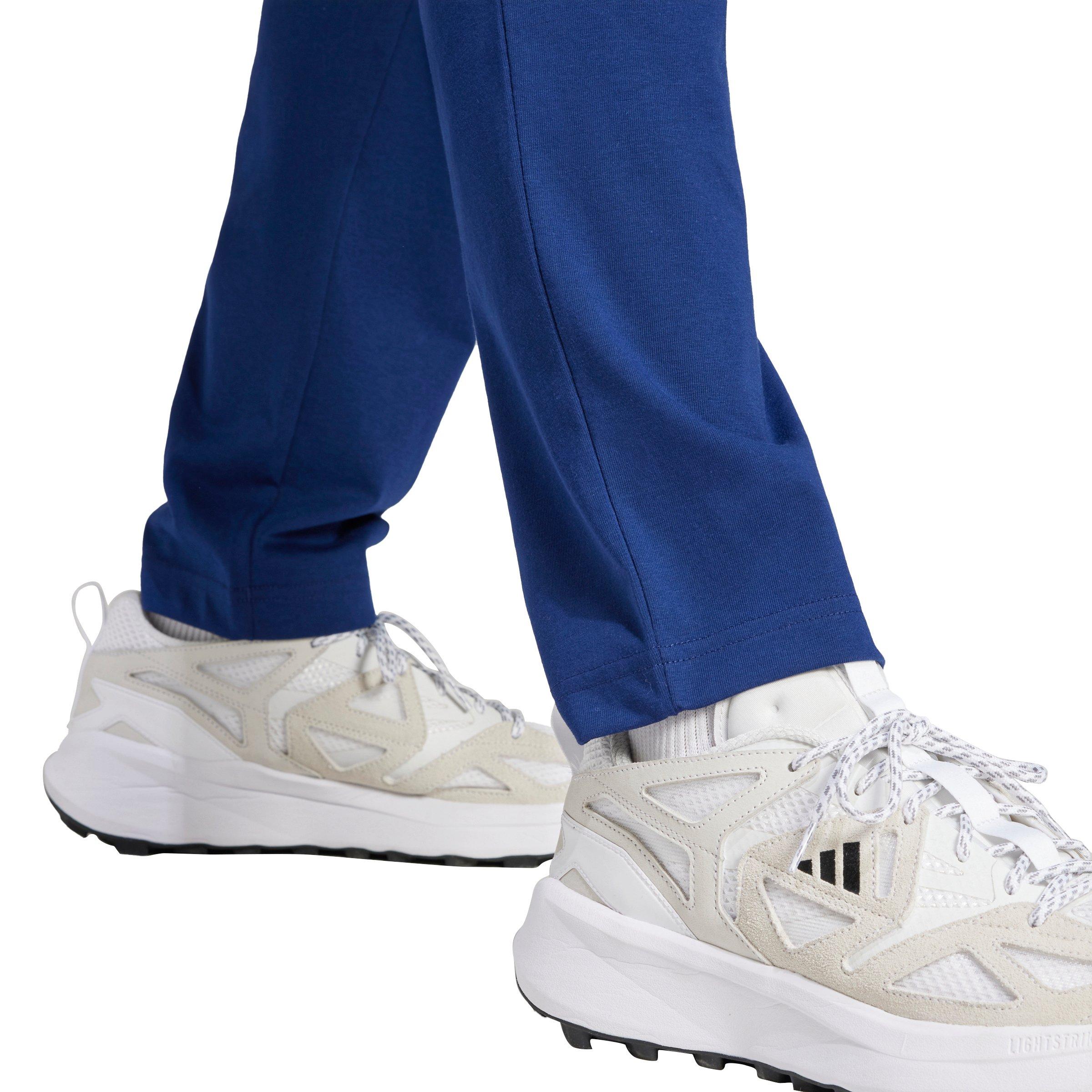 adidas Men's Essentials Small Logo Single Jersey Joggers - Blue/White - BLUE/WHITE Thumbnail View 3