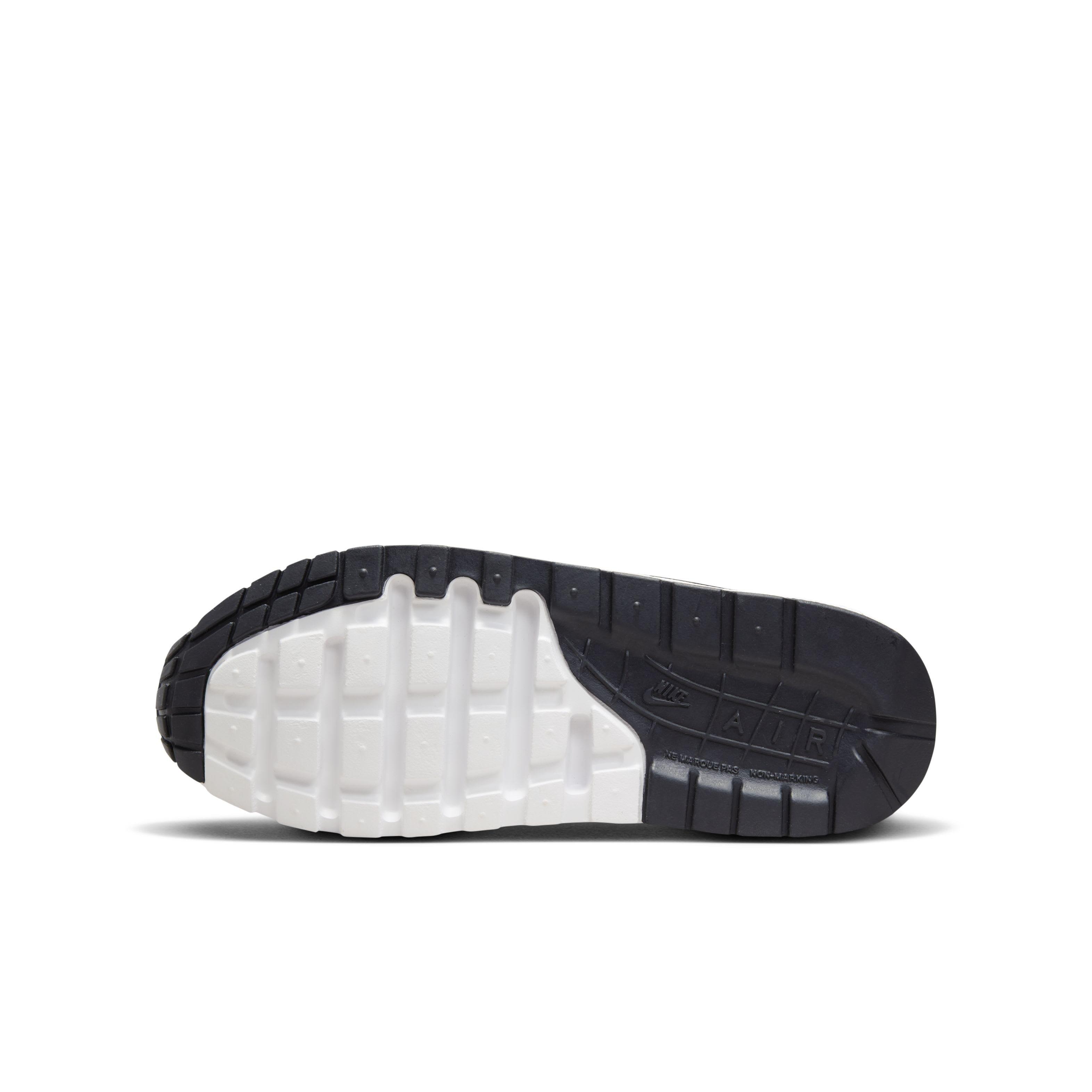 Nike Air Max 1 "White/Pure Platinum/Black" Grade School Boys' Shoe - WHITE/PLATINUM/BLACK Thumbnail View 6