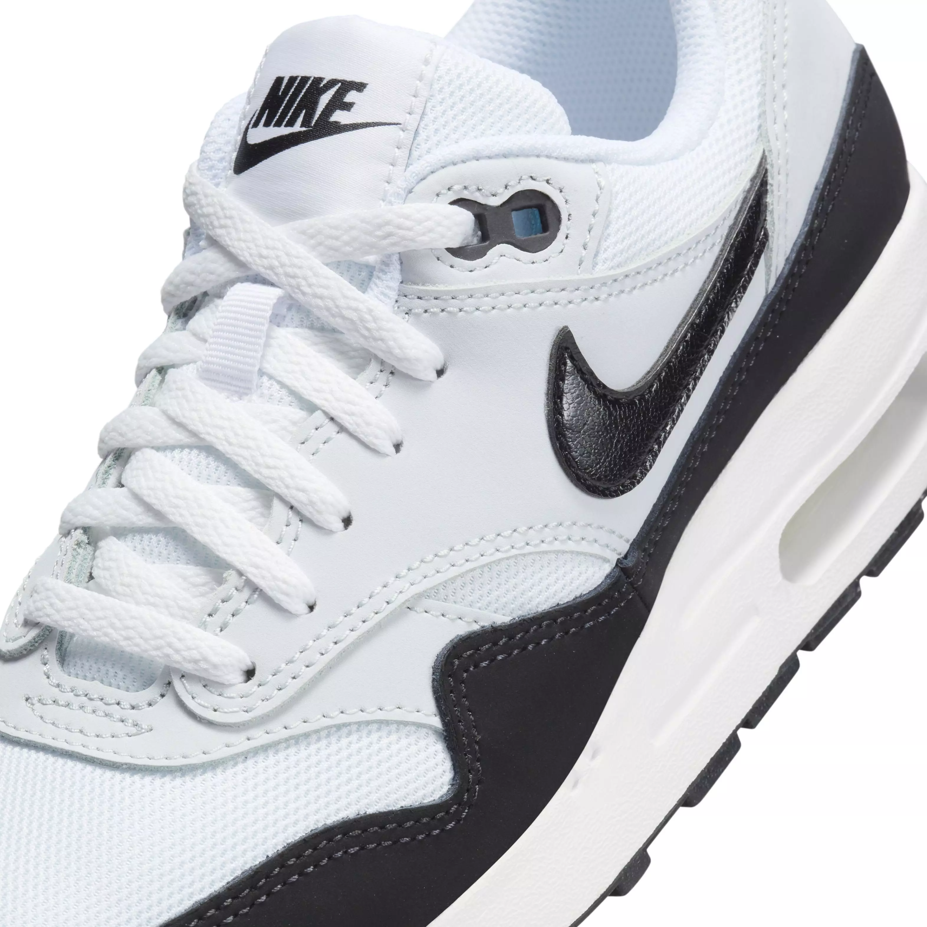 Nike Air Max 1 "White/Pure Platinum/Black" Grade School Boys' Shoe - WHITE/PLATINUM/BLACK