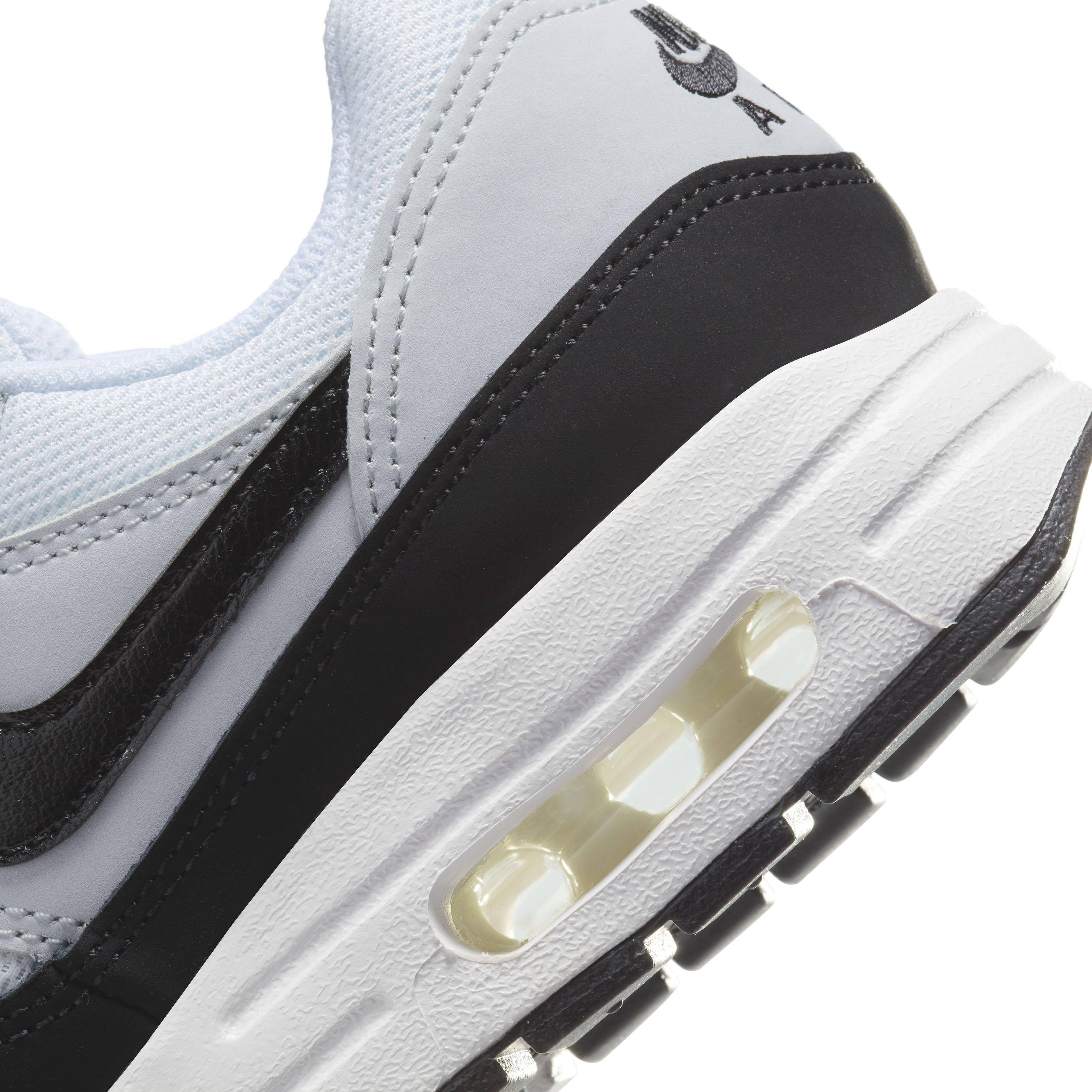 Nike Air Max 1 "White/Pure Platinum/Black" Grade School Boys' Shoe - WHITE/PLATINUM/BLACK Thumbnail View 8