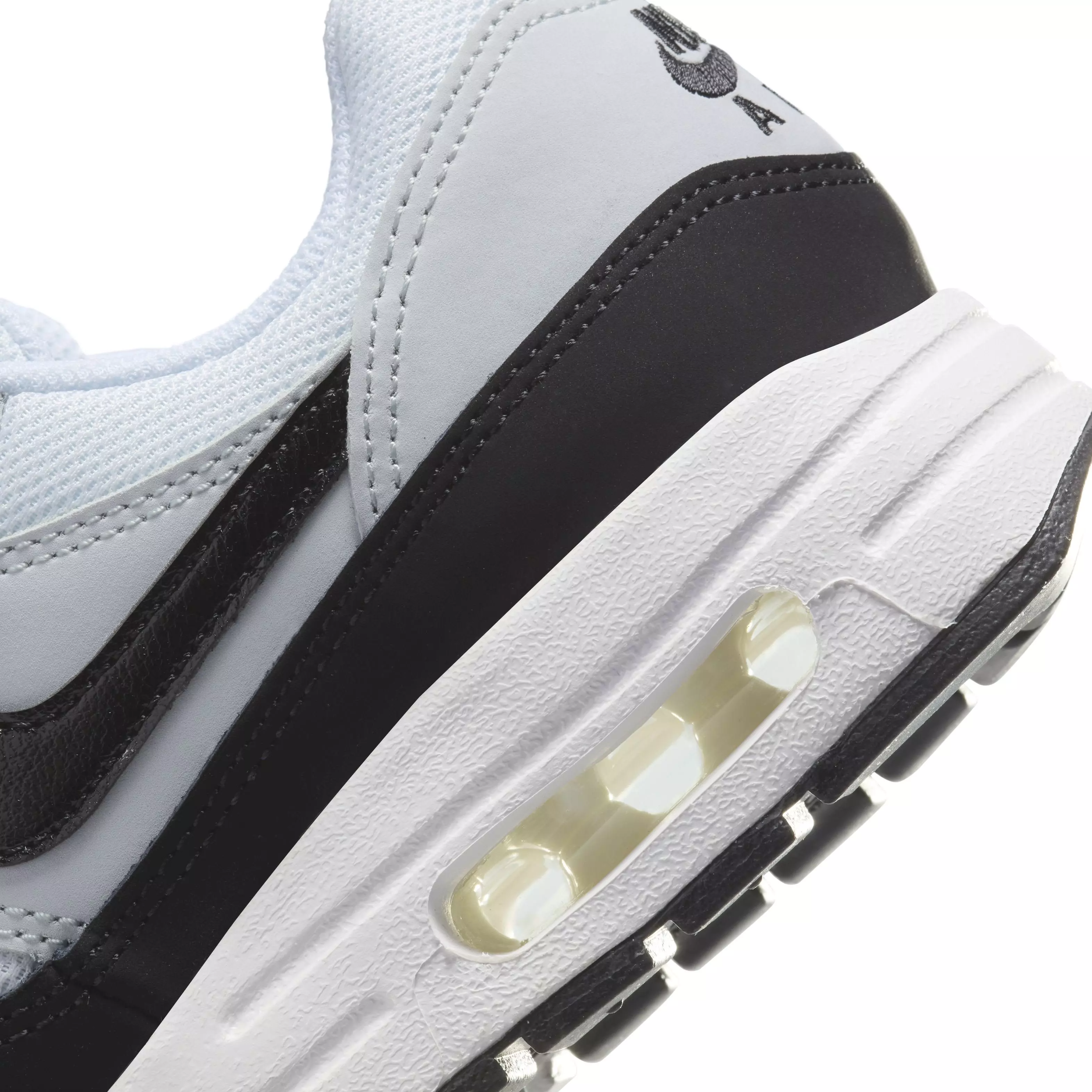 Nike Air Max 1 "White/Pure Platinum/Black" Grade School Boys' Shoe - WHITE/PLATINUM/BLACK