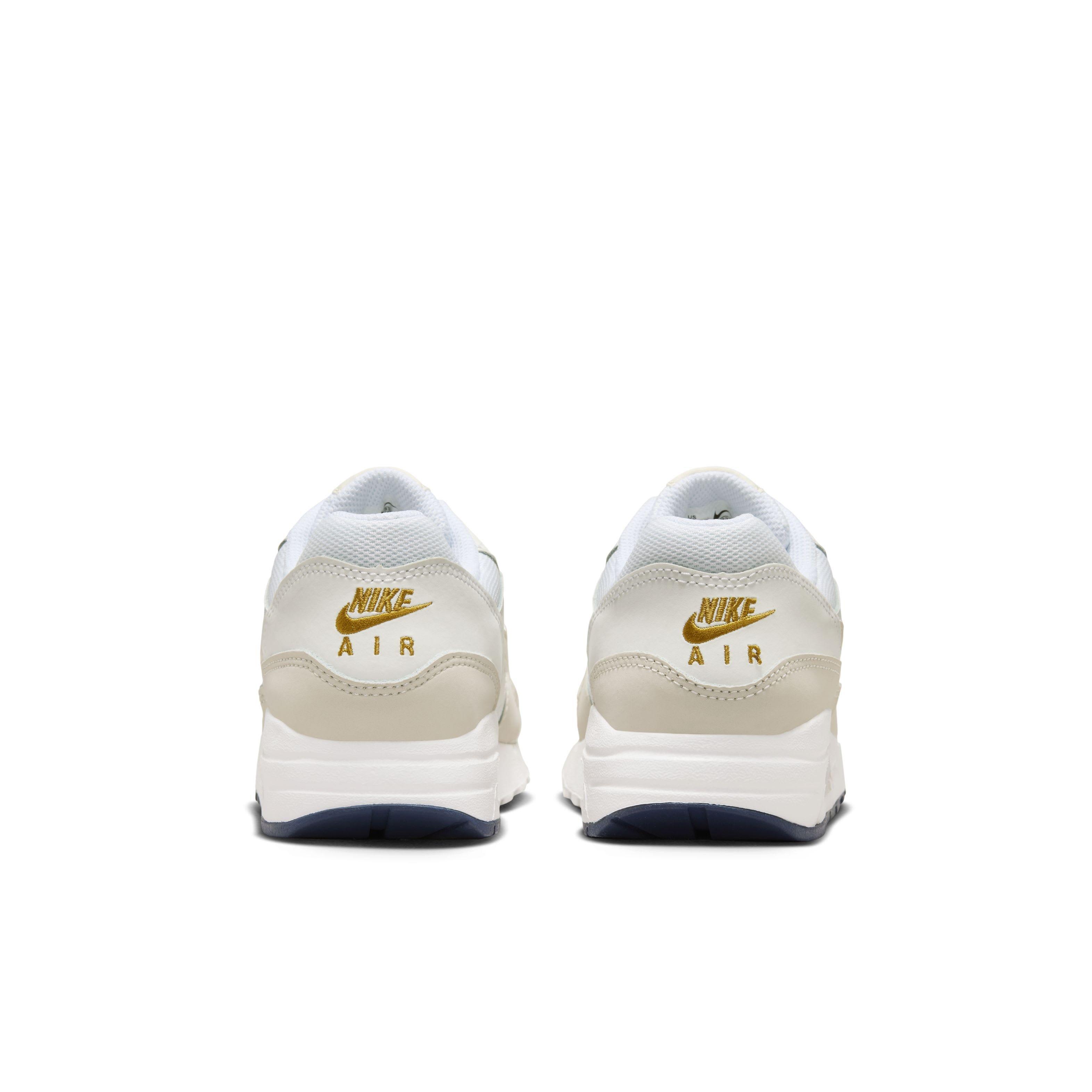 Nike Air Max 1 "White/Bronzine/Barely Volt/Light Orewood Brown" Grade School Boys' Shoe - WHITE/BRONZINE/VOLT/LT BROWN Thumbnail View 5