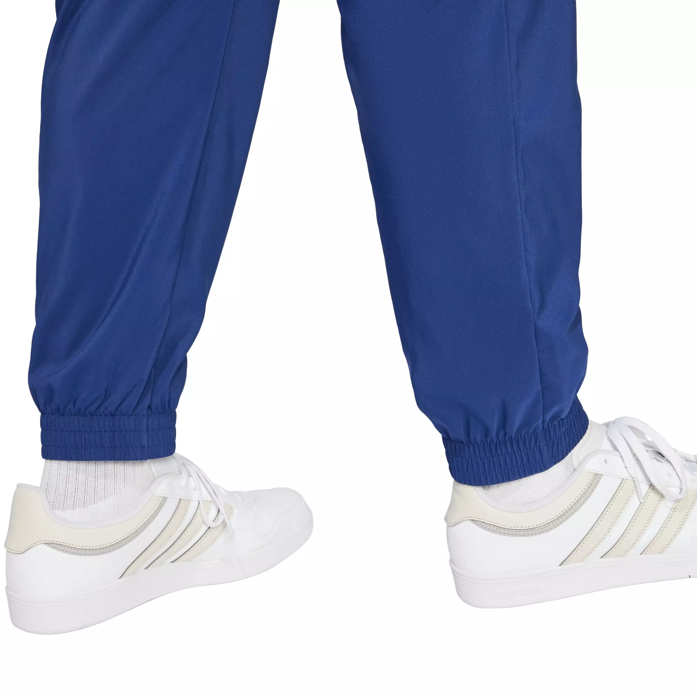 adidas Men's Essentials Small Logo Cargo Pants - Blue/White - BLUE/WHITE