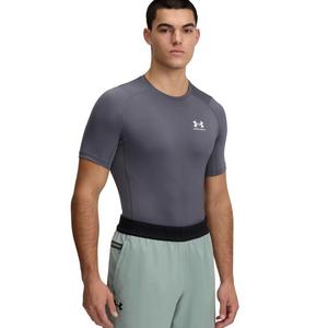 Under Armour Men's HeatGear Compression Short Sleeve Shirt -Grey