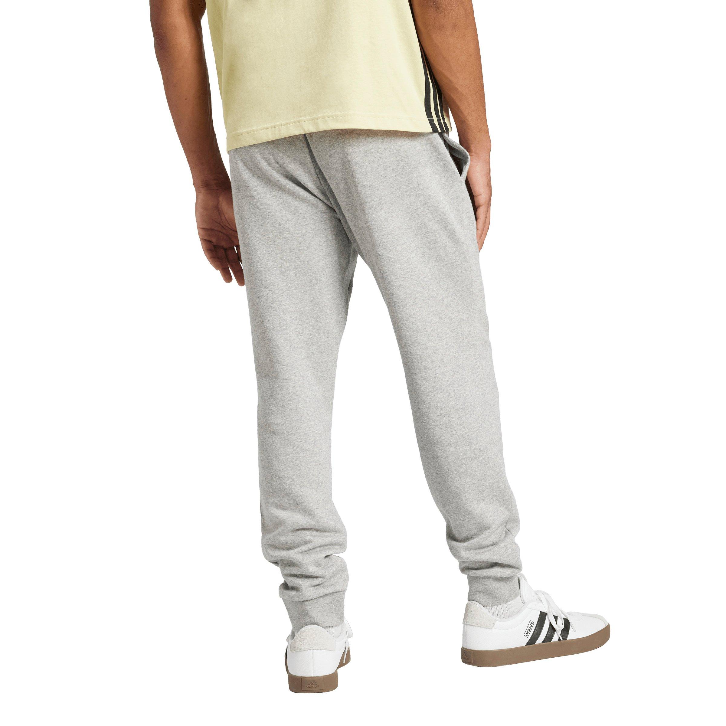 adidas Men's Essentials Feelcozy Fleece Joggers - Grey/Black - GREY/BLACK Thumbnail View 2