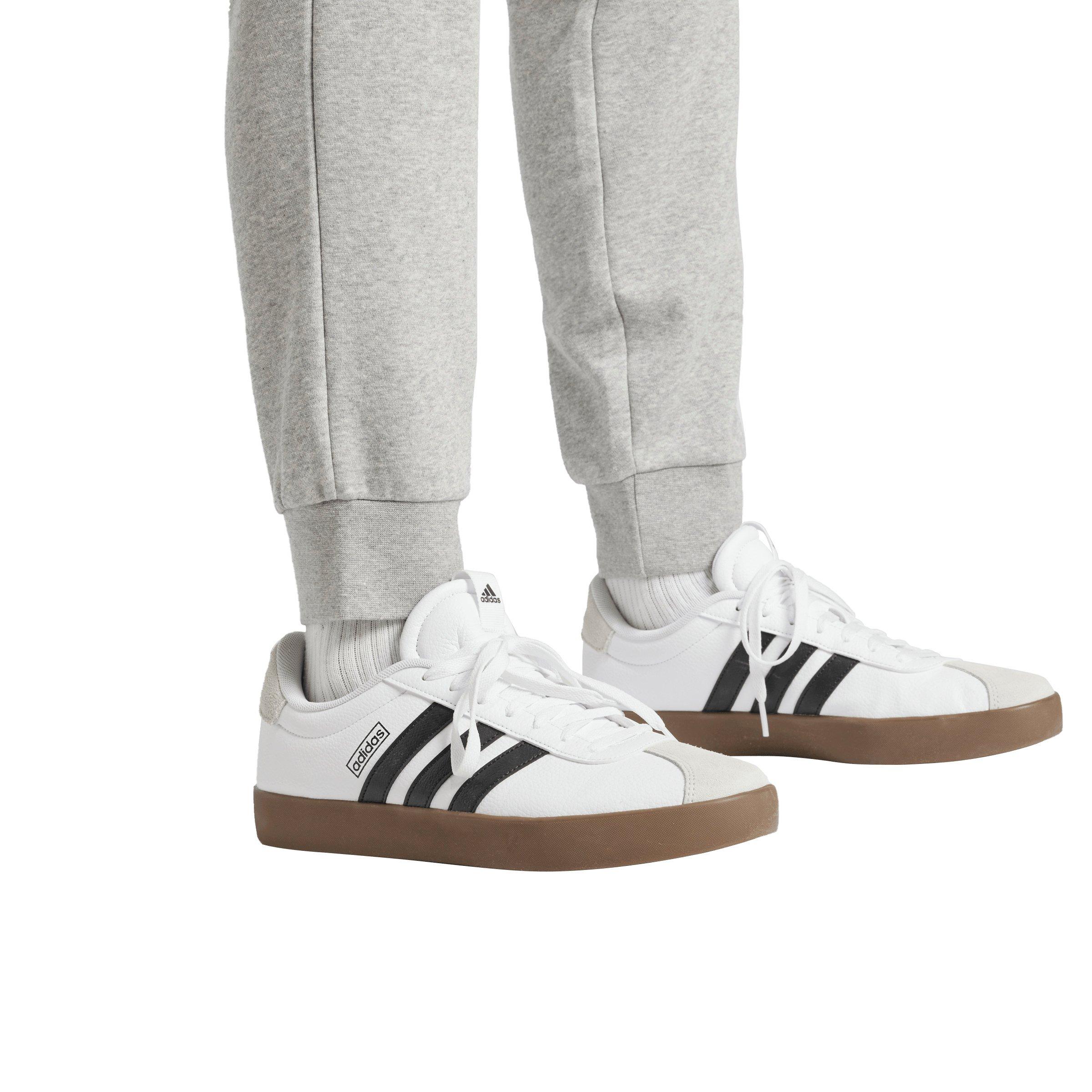 adidas Men's Essentials Feelcozy Fleece Joggers - Grey/Black - GREY/BLACK Thumbnail View 3