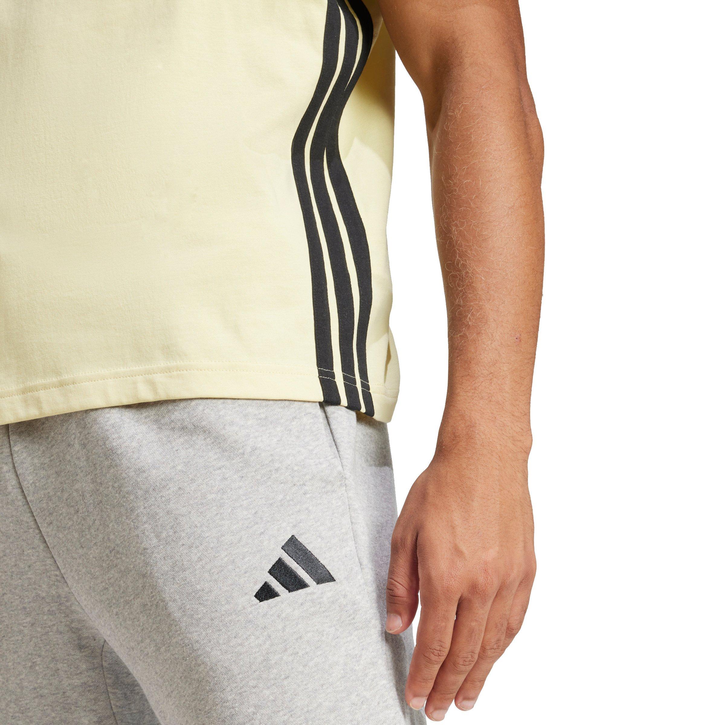 adidas Men's Essentials Feelcozy Fleece Joggers - Grey/Black - GREY/BLACK Thumbnail View 4