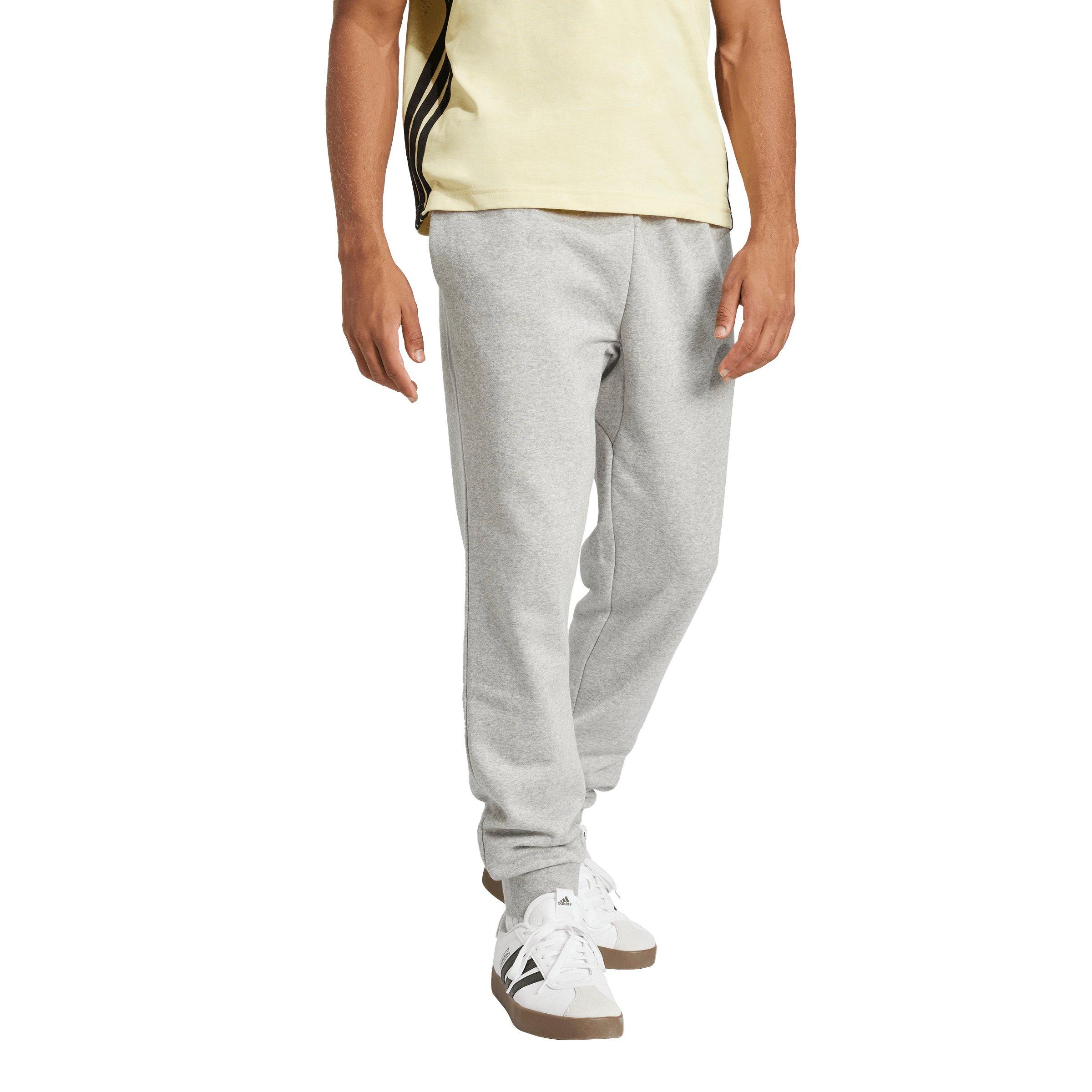 adidas Men's Essentials Feelcozy Fleece Joggers - Grey/Black - GREY/BLACK Thumbnail View 5