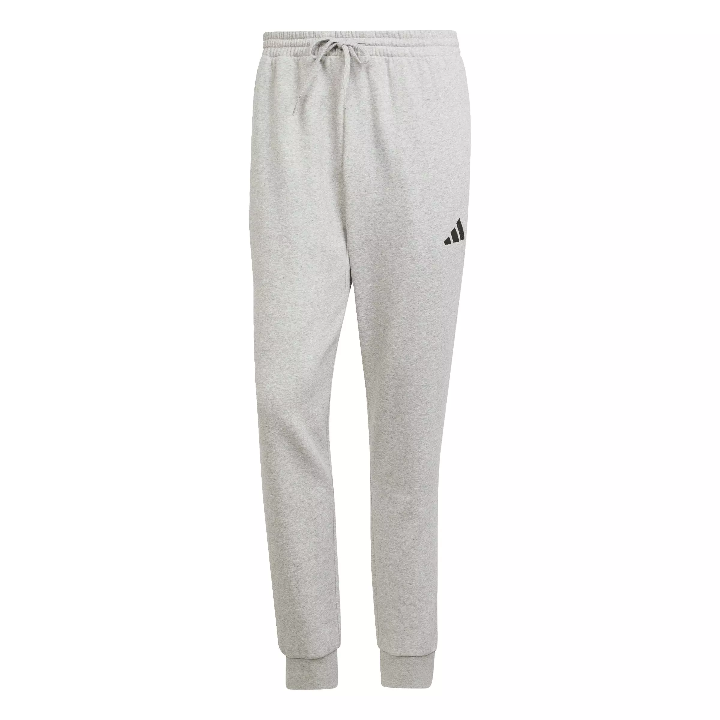 adidas Men's Essentials Feelcozy Fleece Joggers - Grey/Black - GREY/BLACK
