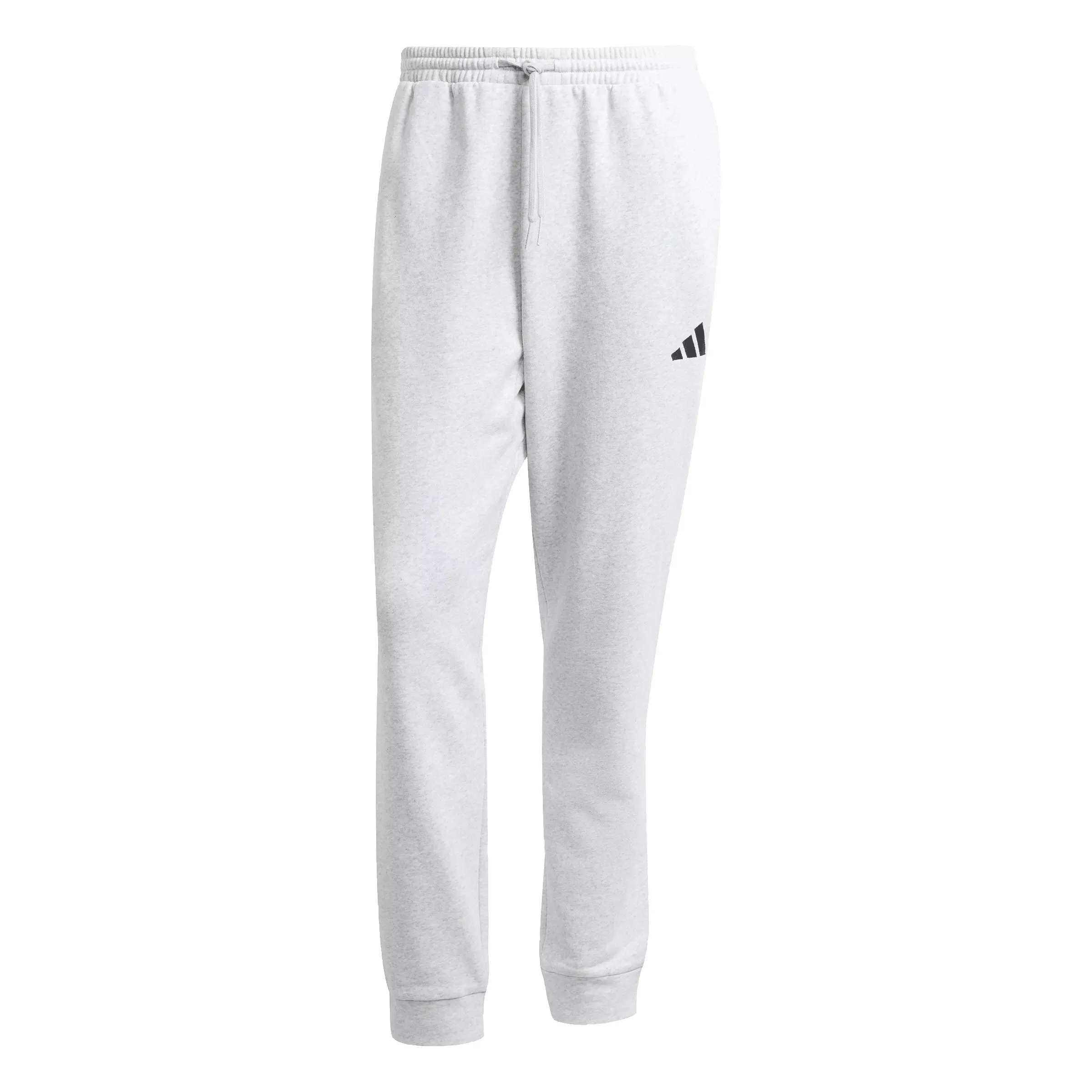 adidas Men's Essentials Feelcozy Fleece Joggers - Lt Grey/Black - LT GREY/BLACK
