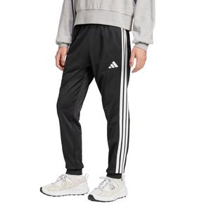 adidas Men's 3-Stripes Tricot Regular Tapered Track Pants -Black/White
