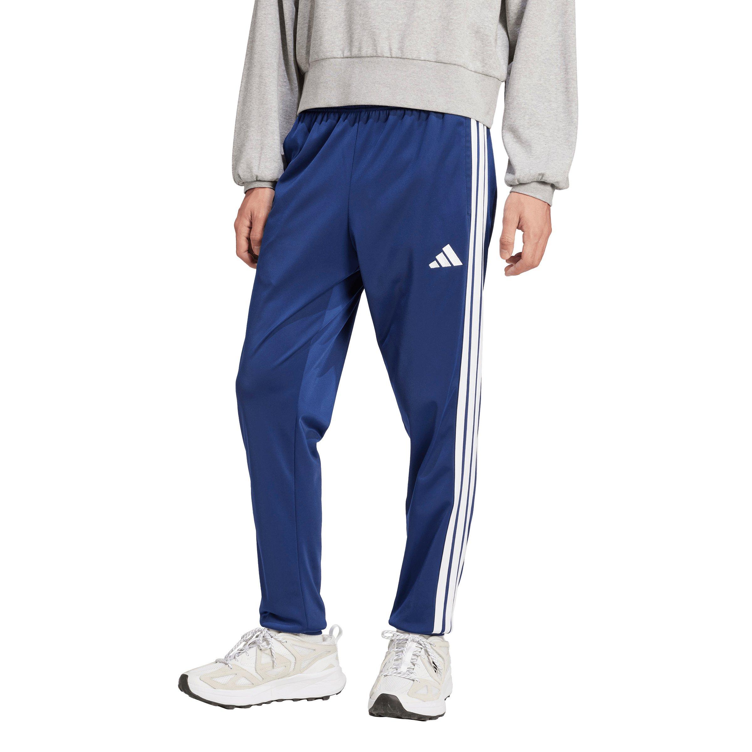 adidas Men's 3-Stripes Tricot Regular Tapered Track Pants - Dk Blue - DK BLUE Thumbnail View 1