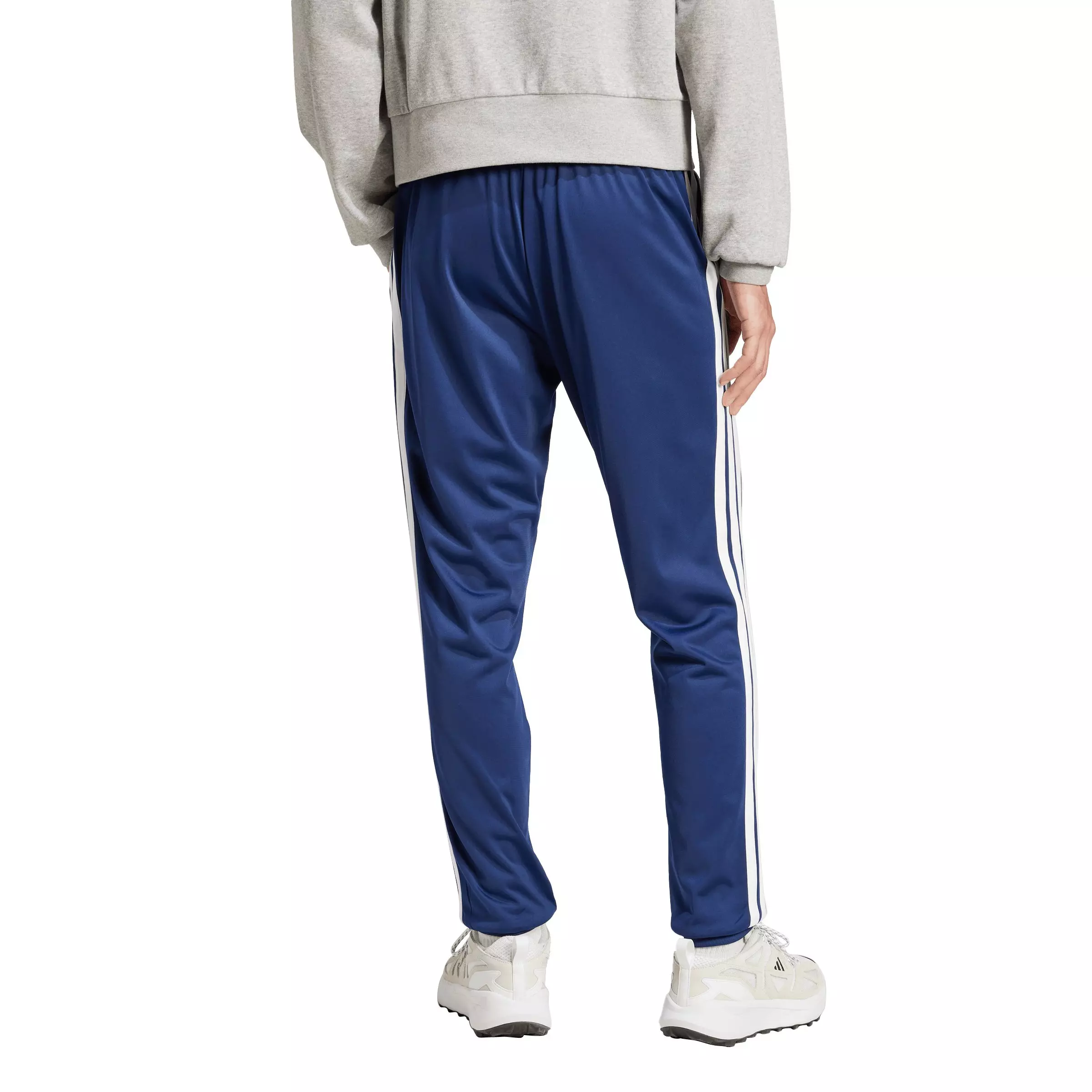 adidas Men's 3-Stripes Tricot Regular Tapered Track Pants - Dk Blue - DK BLUE