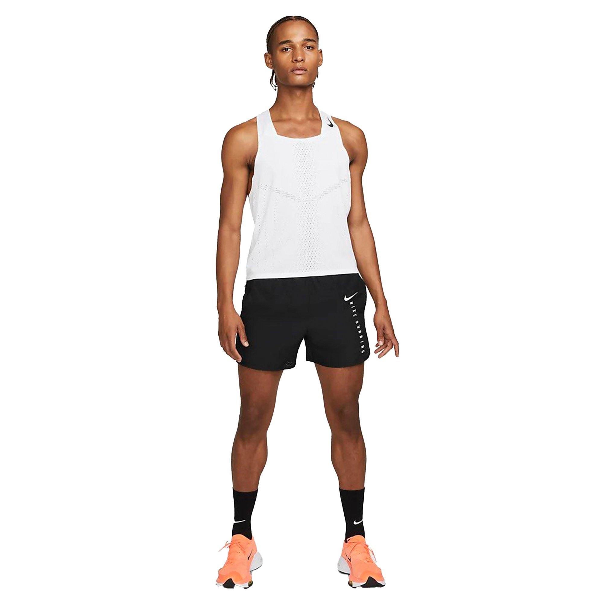 Nike Men's Dri-FIT AeroSwift Racing Singlet-White - WHITE Thumbnail View 7