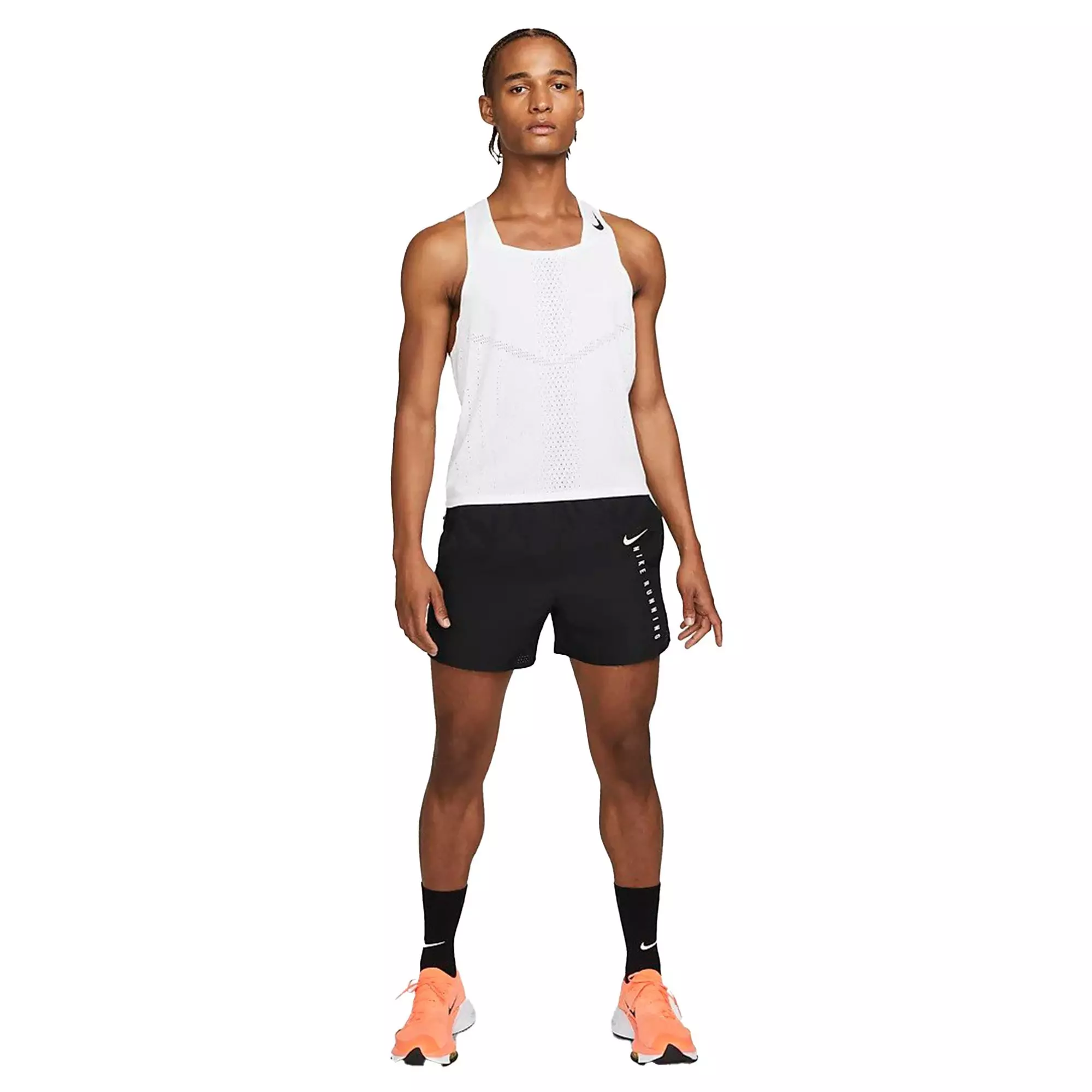Nike Men's Dri-FIT AeroSwift Racing Singlet-White - WHITE