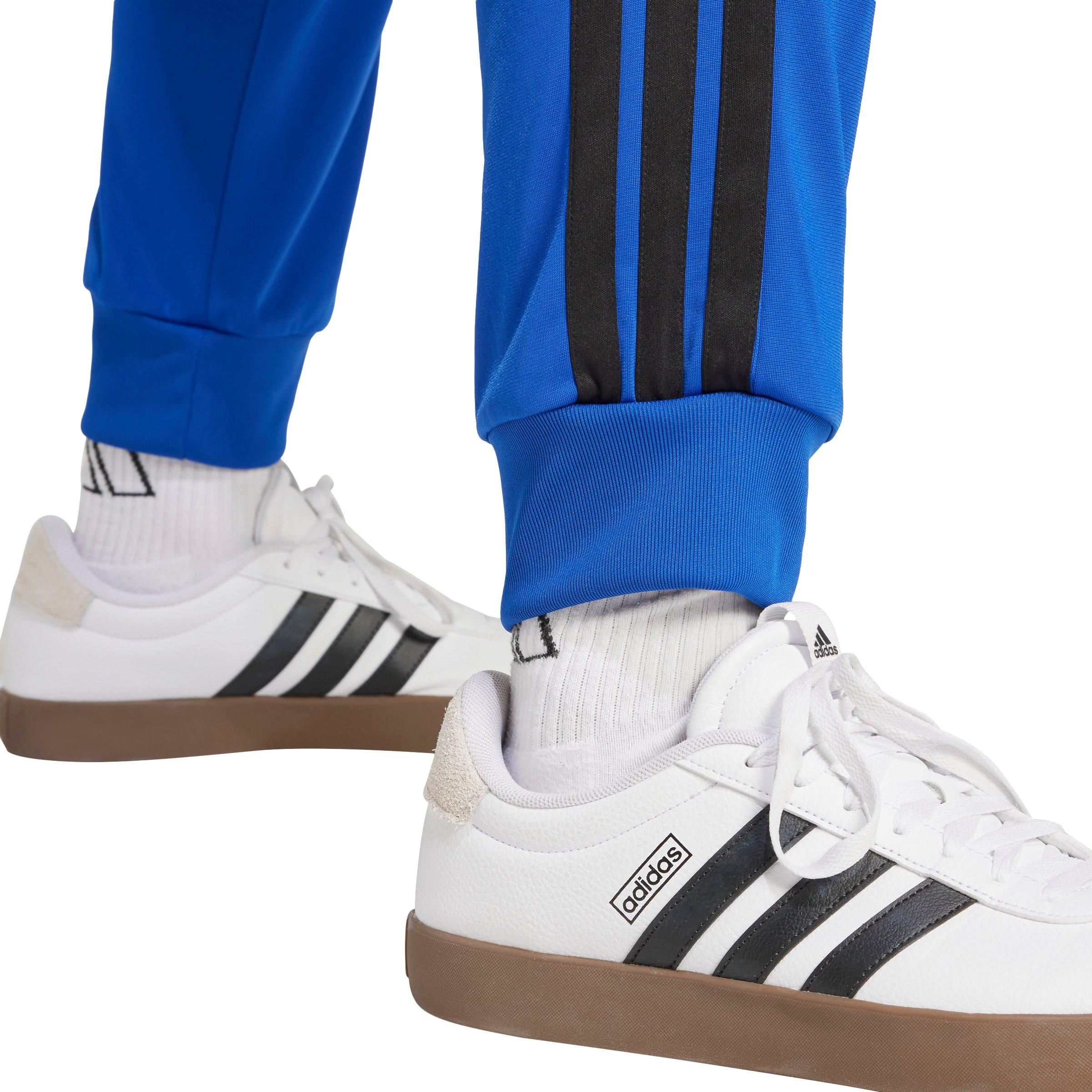 adidas Men's 3-Stripes Tricot Regular Tapered Track Pants - Royal - ROYAL Thumbnail View 4
