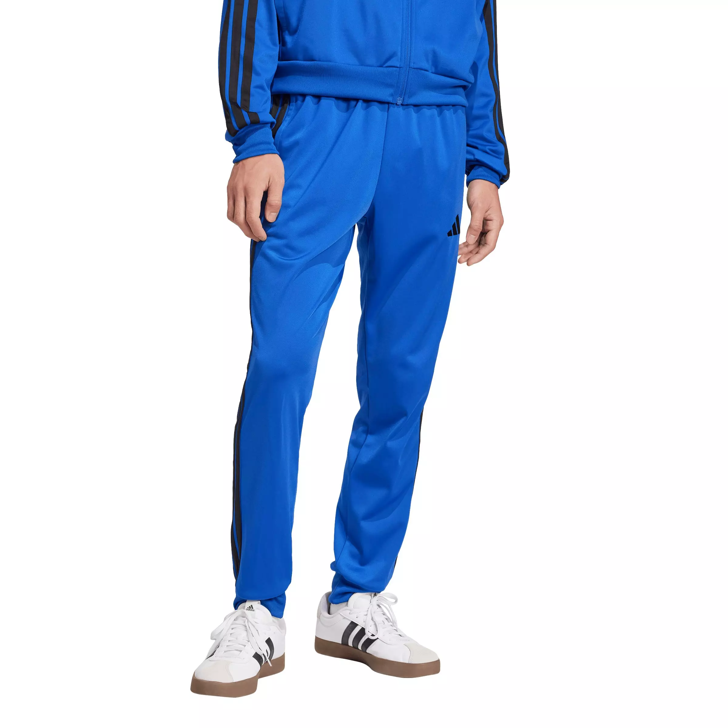 adidas Men's 3-Stripes Tricot Regular Tapered Track Pants - Royal - ROYAL