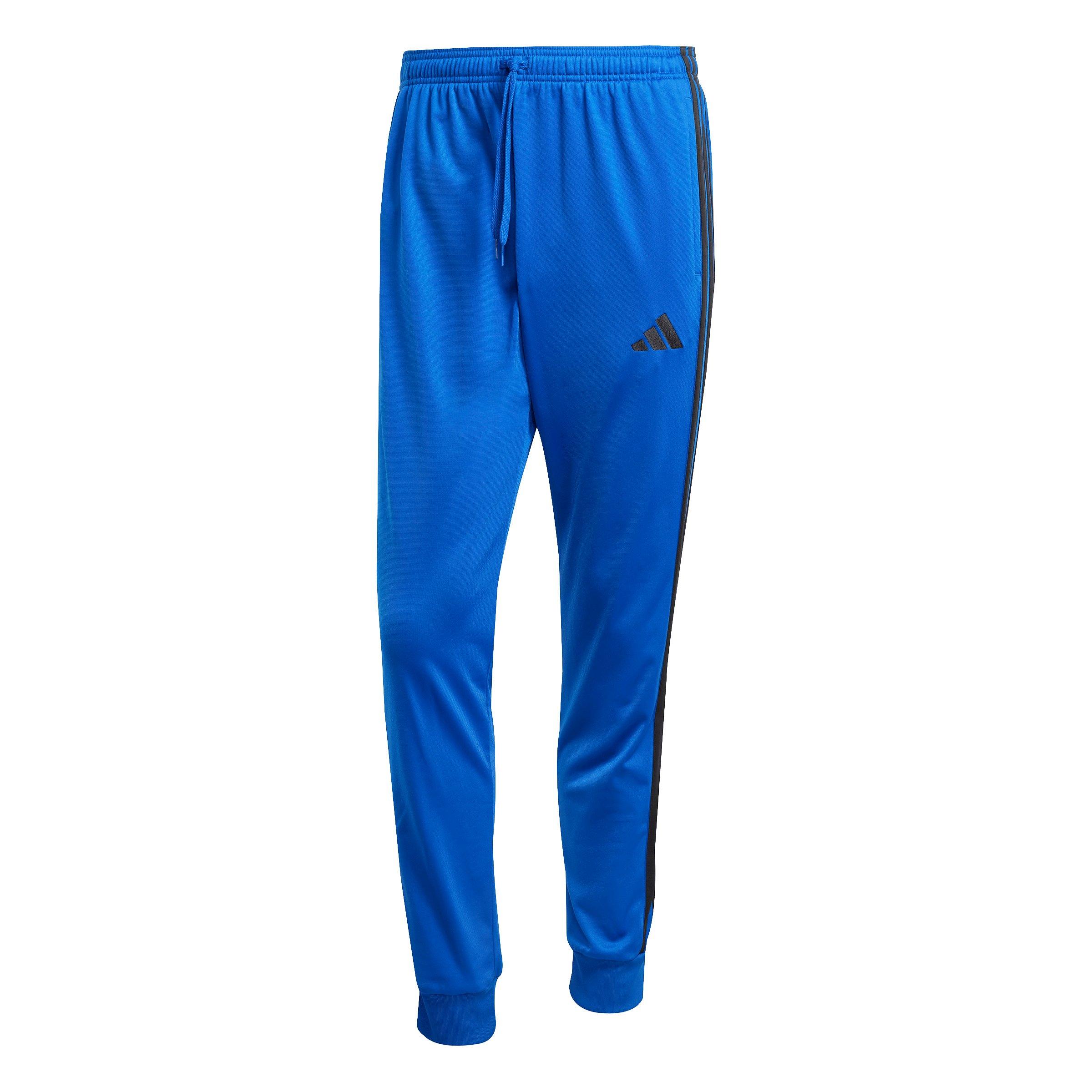 adidas Men's 3-Stripes Tricot Regular Tapered Track Pants - Royal - ROYAL Thumbnail View 6