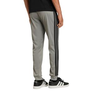 adidas Men's 3-Stripes Tricot Regular Tapered Track Pants - Grey/Black