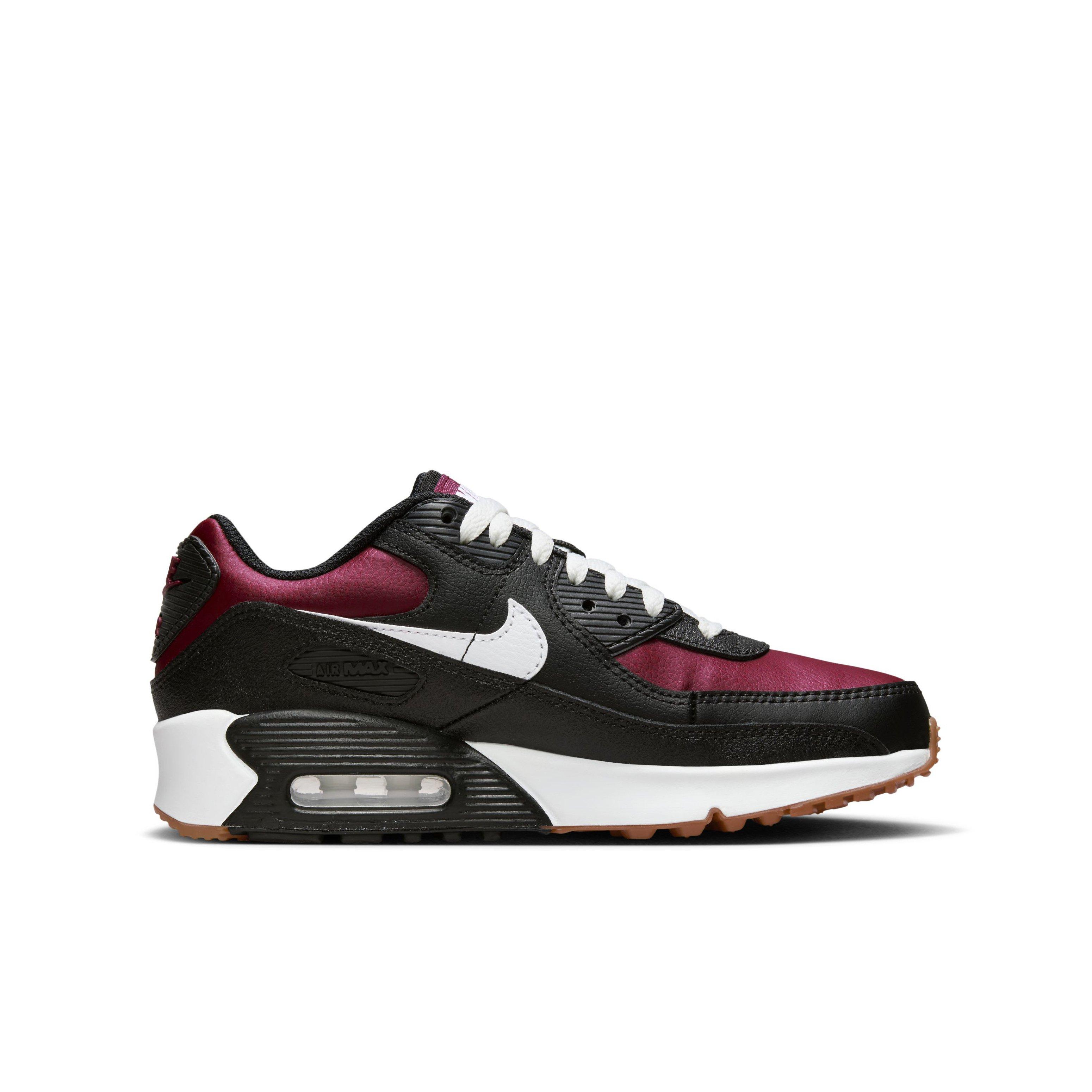 Nike Air Max 90 LTR "Black/Team Red/Gum Light Brown/White" Grade School Boys' Shoe - BLACK/RED/LT BROWN/WHITE Thumbnail View 1