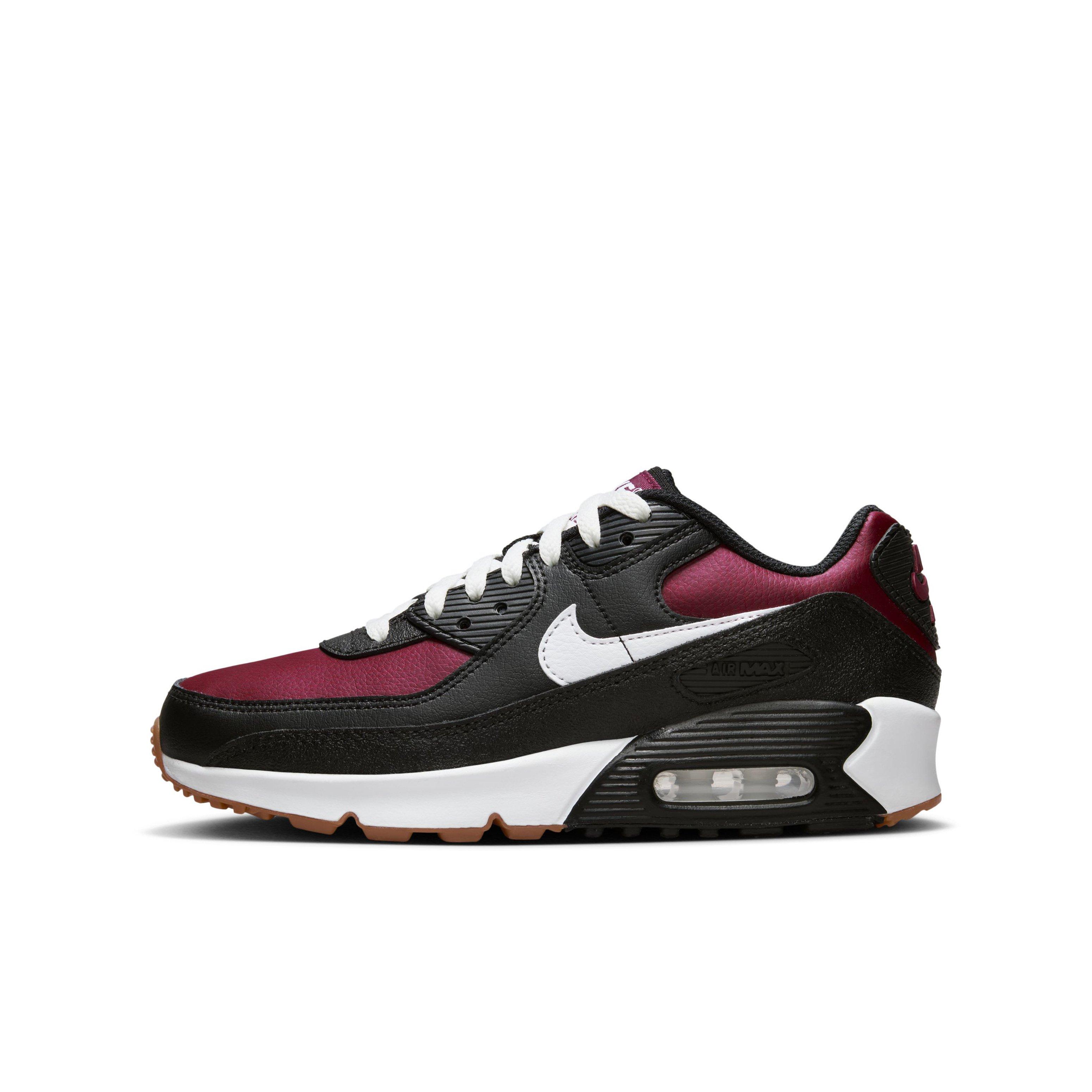 Nike Air Max 90 LTR "Black/Team Red/Gum Light Brown/White" Grade School Boys' Shoe - BLACK/RED/LT BROWN/WHITE Thumbnail View 2