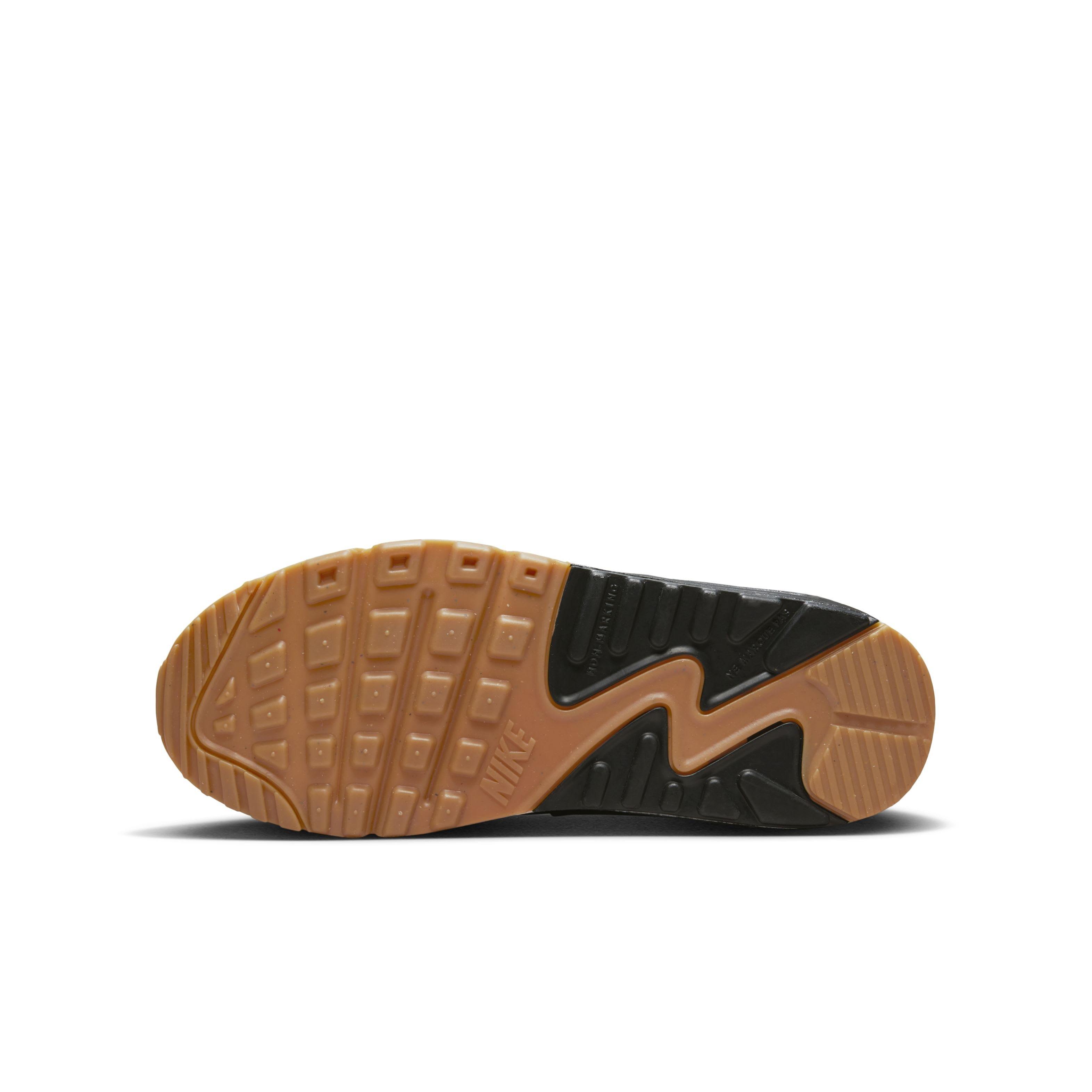 Nike Air Max 90 LTR "Black/Team Red/Gum Light Brown/White" Grade School Boys' Shoe - BLACK/RED/LT BROWN/WHITE Thumbnail View 6