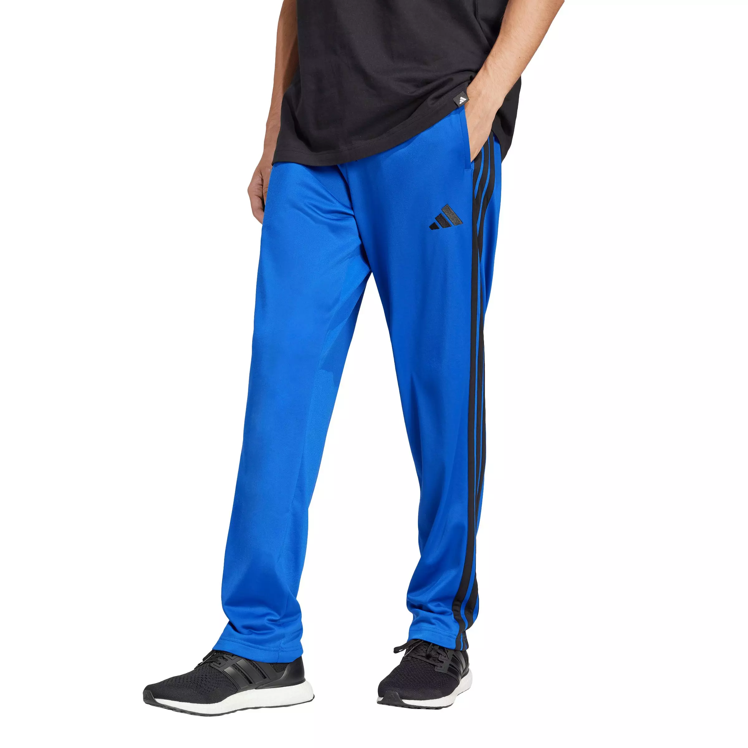 adidas Men's Dayready Open Hem Trackpants - Royal Blue - ROYAL BLUE