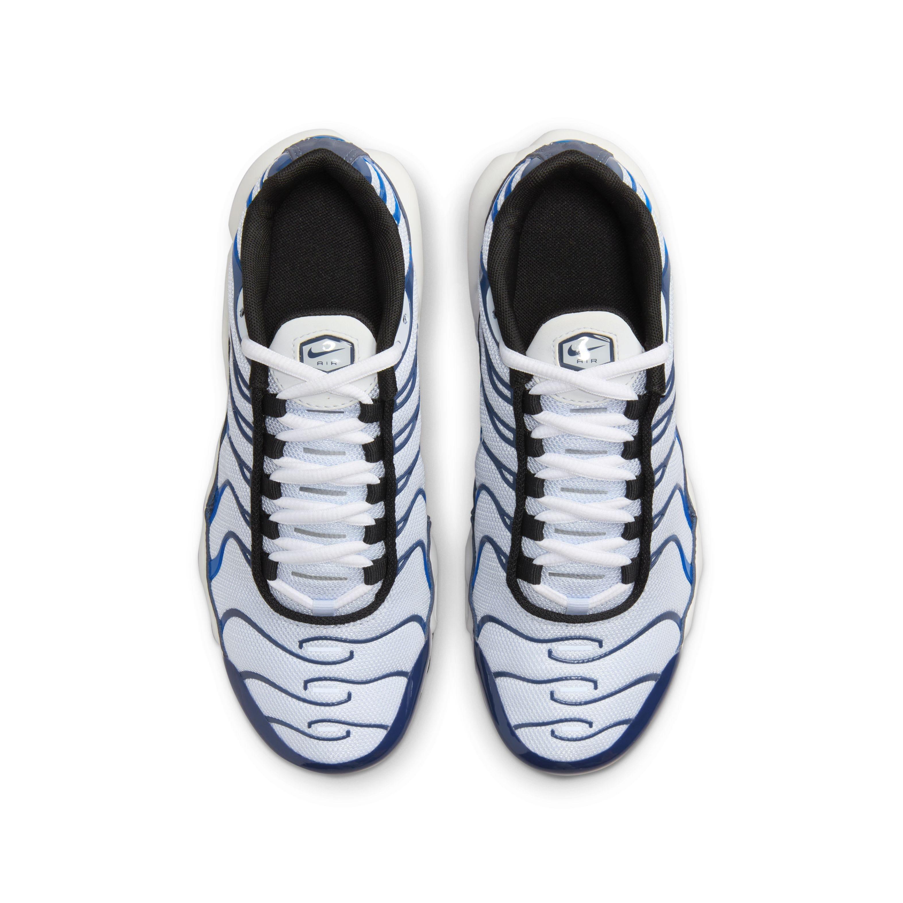 Nike Air Max Plus Thunder Blue/Football Grey/White/Photo Blue Grade  School Boys' Shoe - Hibbett