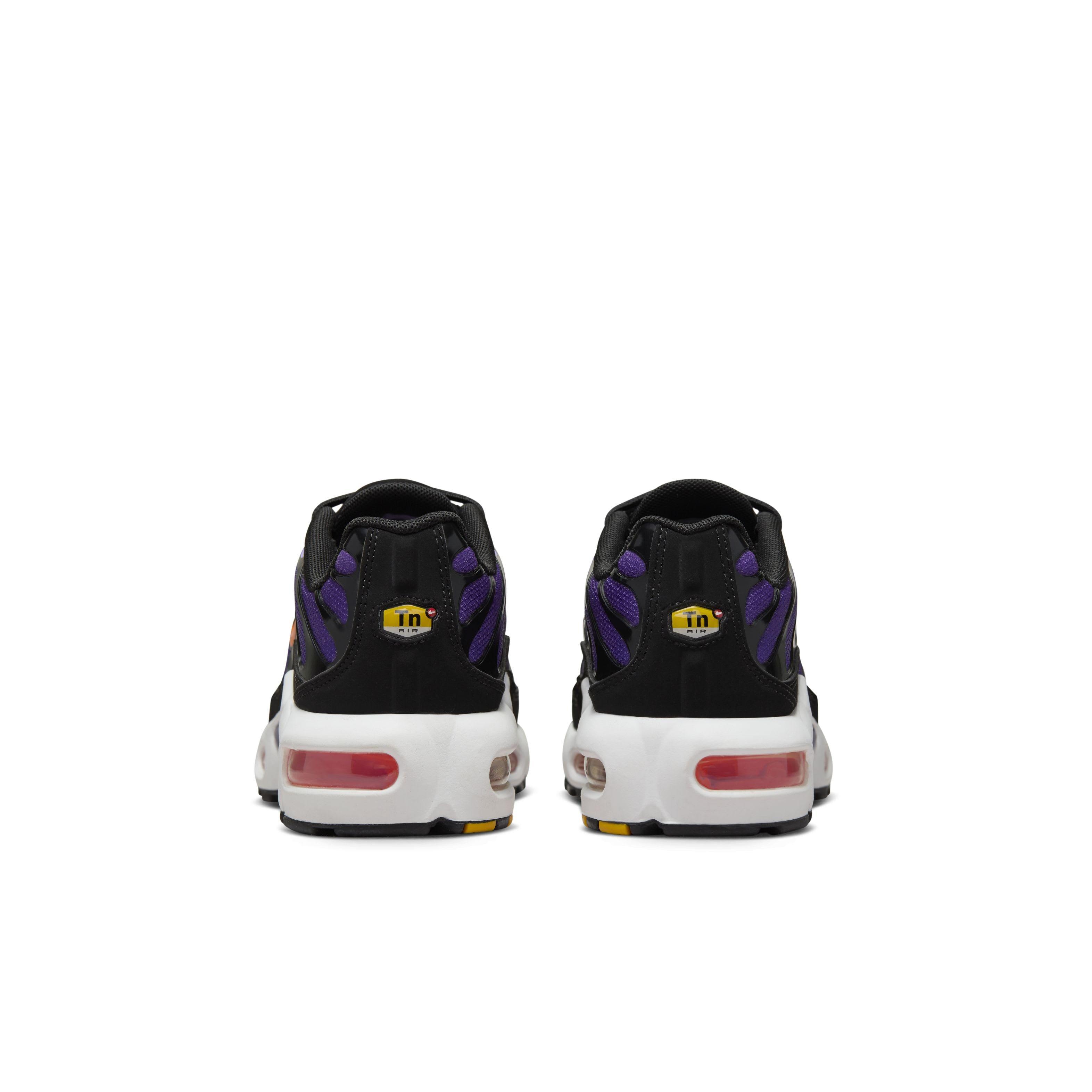 Nike Air Max Plus Grade School Boys' "Black/Voltage Purple/Purple Agate/Total Orange" Shoe