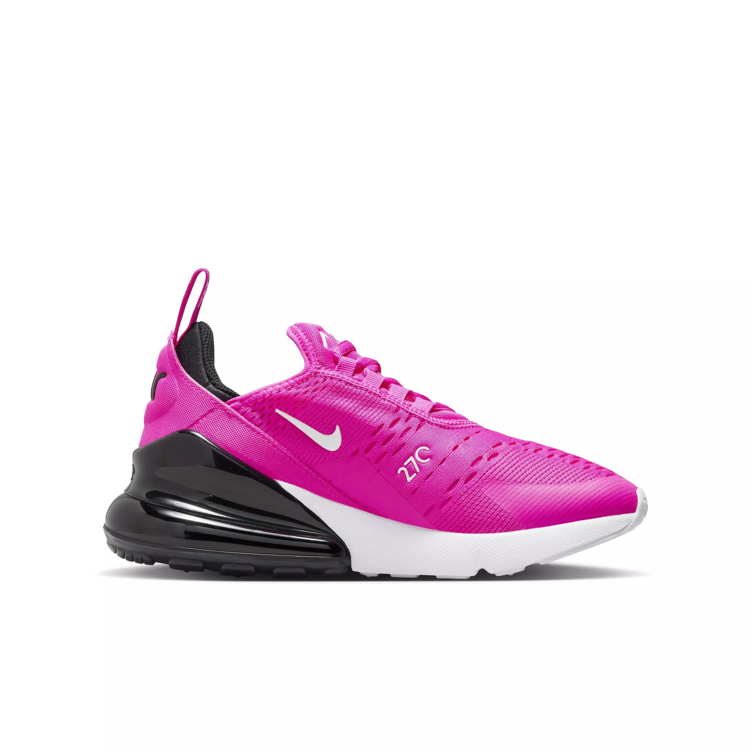 Nike Air Max 270 "Laser Fuchsia/Black/White/Summit White" Grade School Girls' Shoe - FUCHSIA/BLACK/WHITE/WHITE