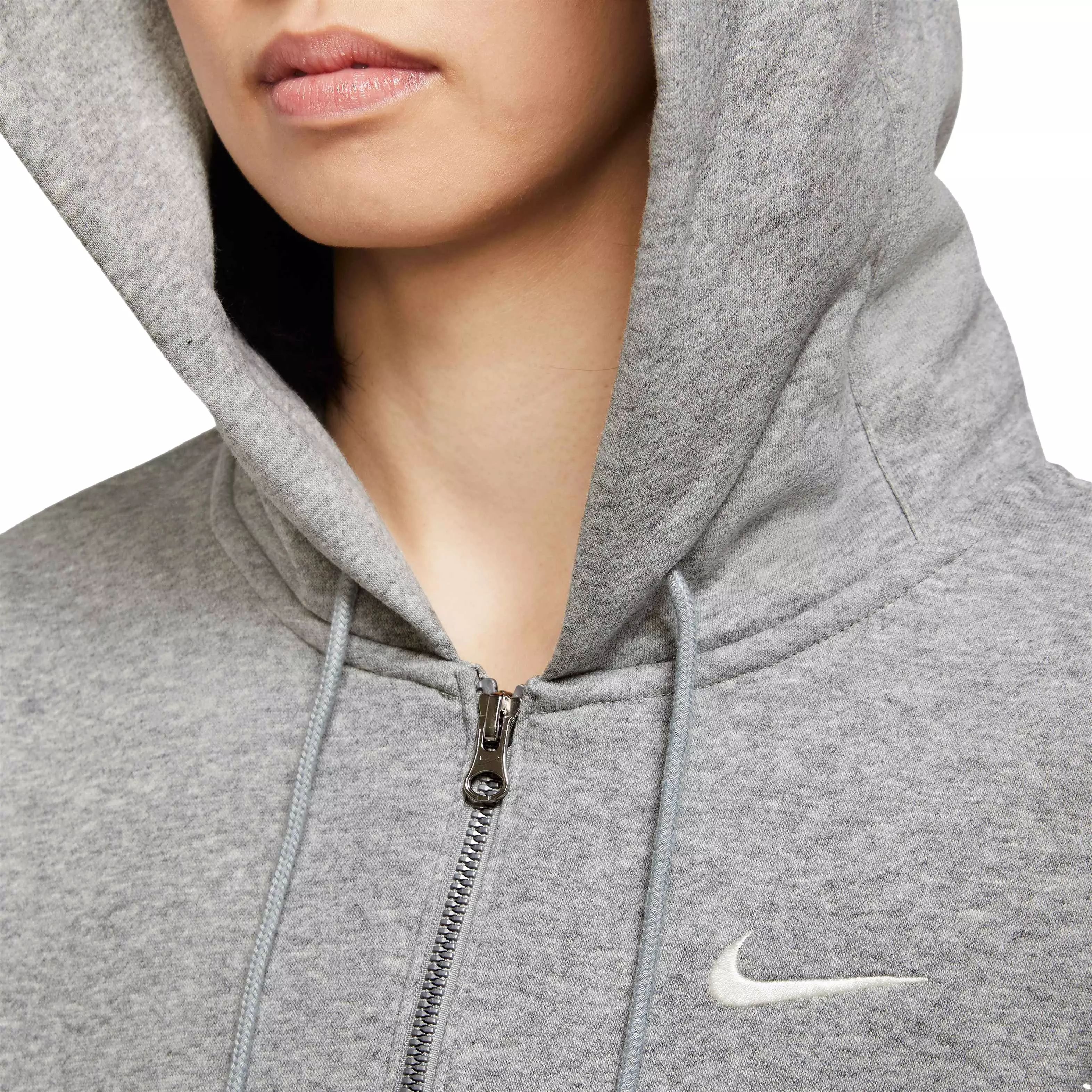 Nike Women's Sportswear Phoenix Fleece Oversized Full-Zip Hoodie - GREY