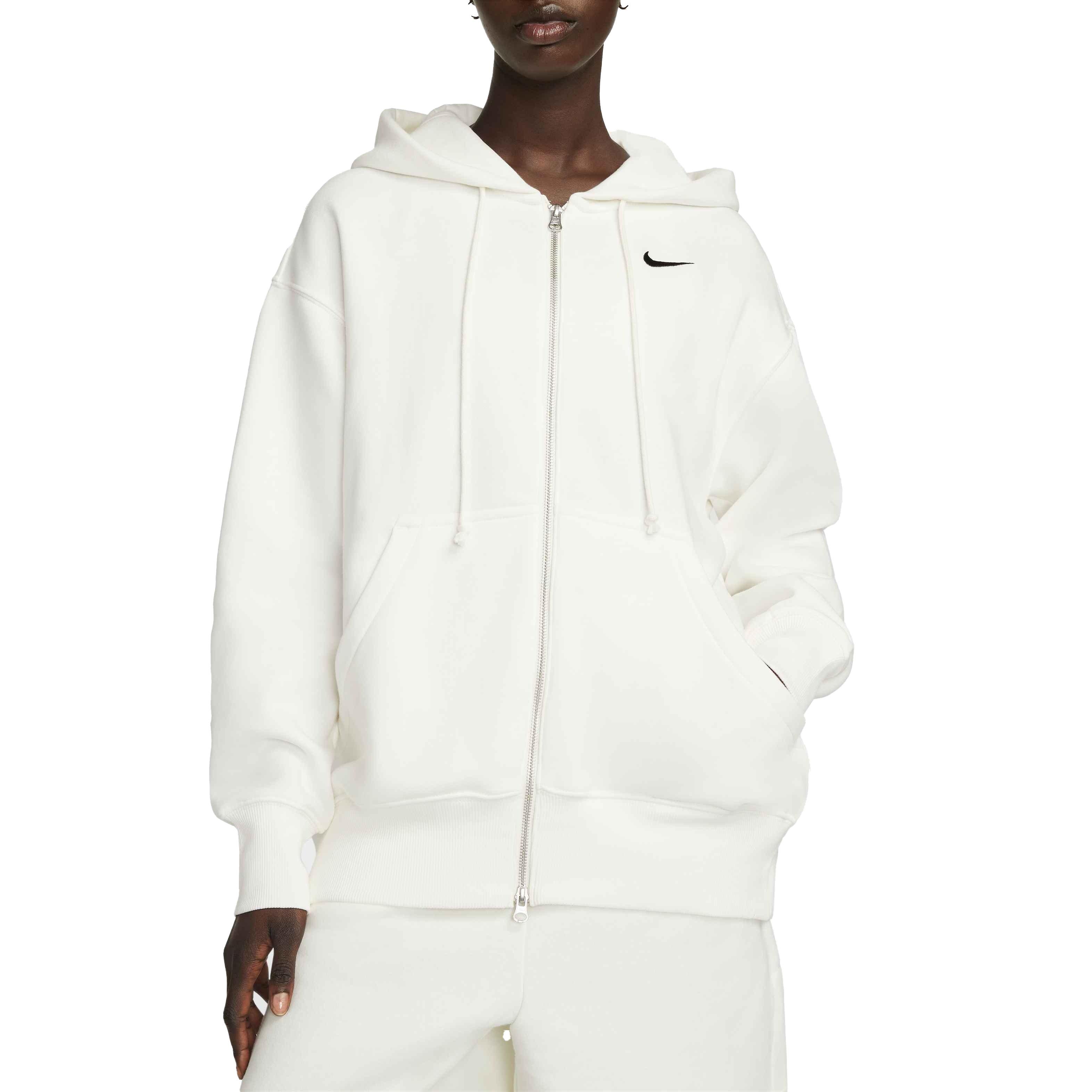 Nike Women's Sportswear Phoenix Fleece Oversized Full-Zip Hoodie - BLACK Thumbnail View 4