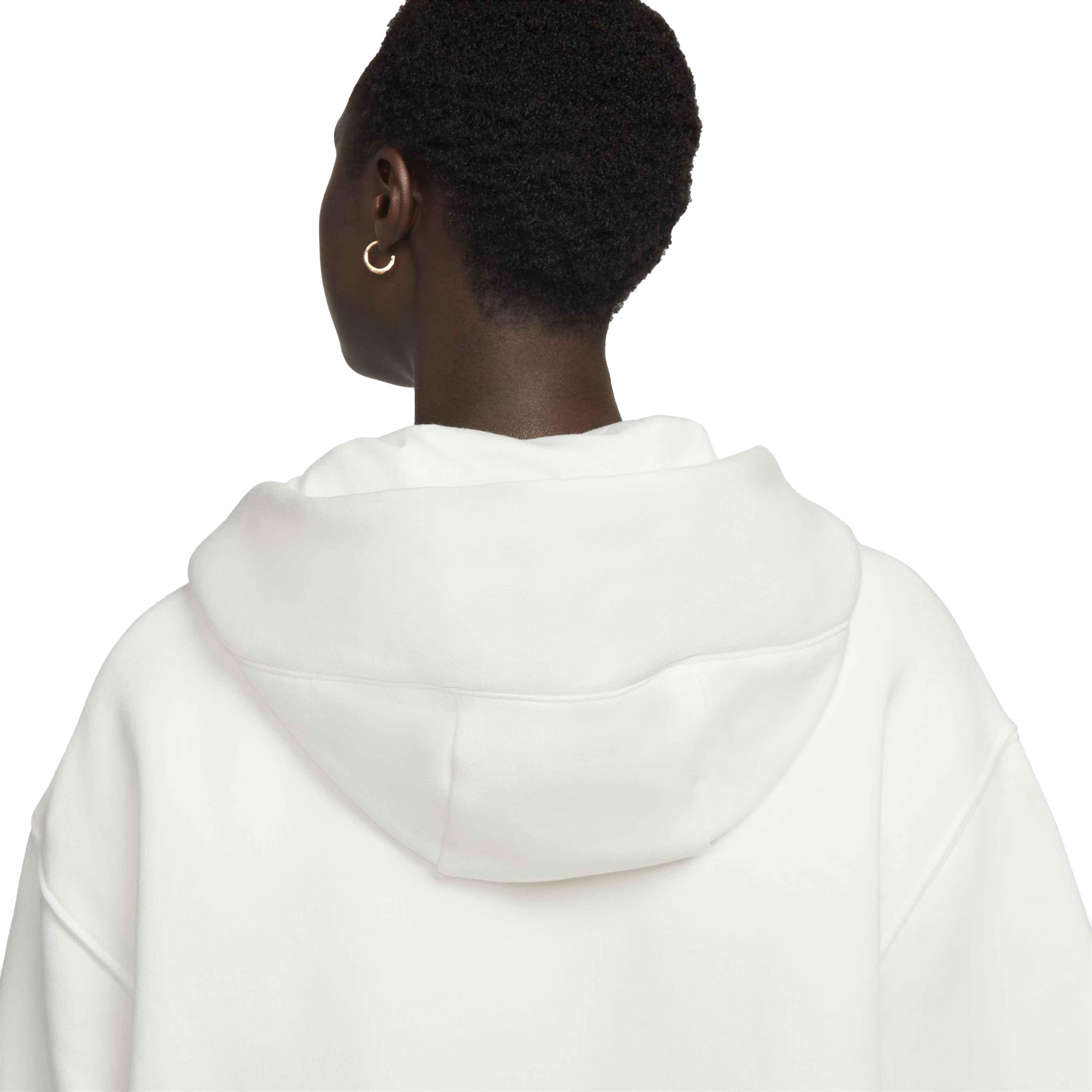 Nike Women's Sportswear Phoenix Fleece Oversized Full-Zip Hoodie - BLACK Thumbnail View 6