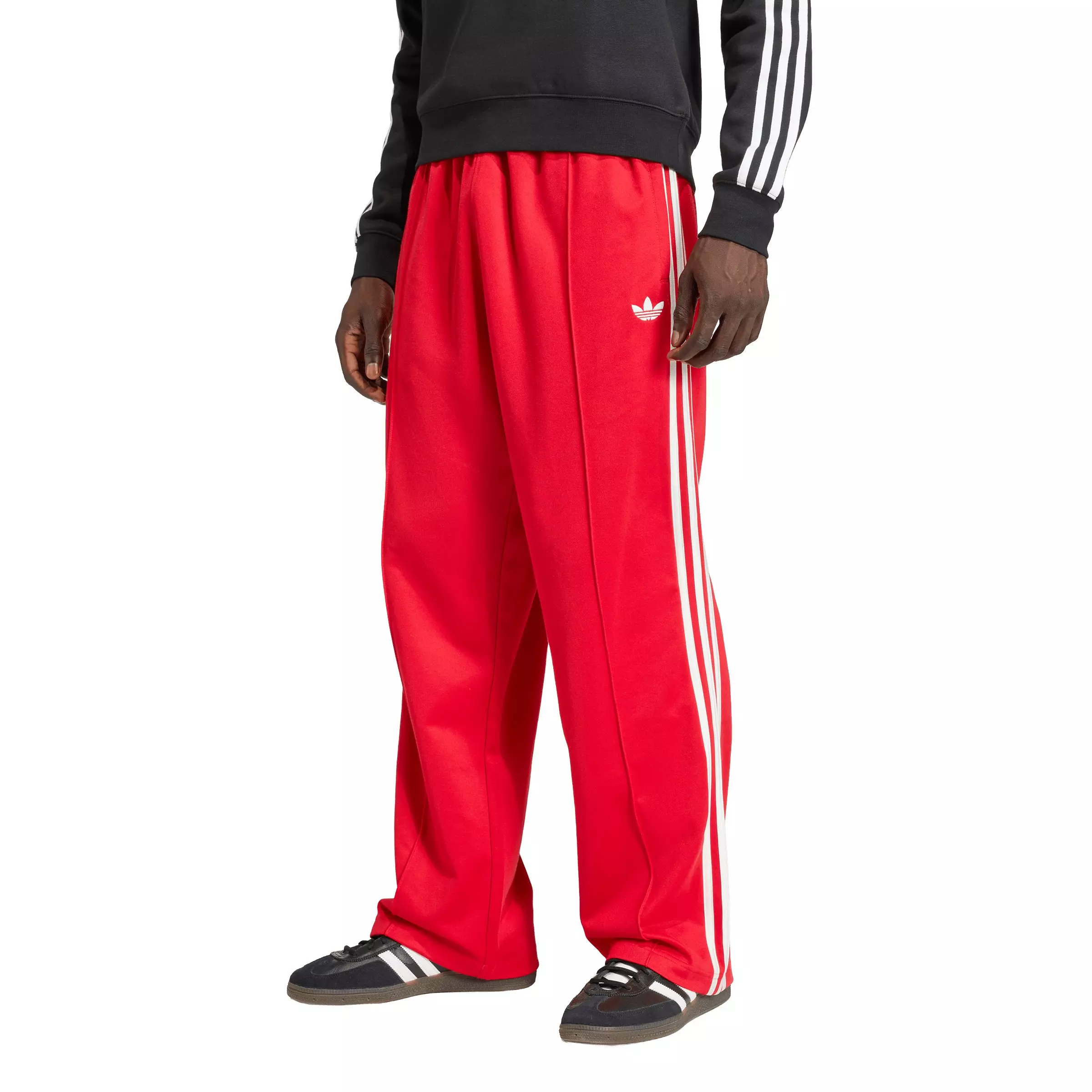 adidas Originals Men's Baggy Track Pants - Red - RED