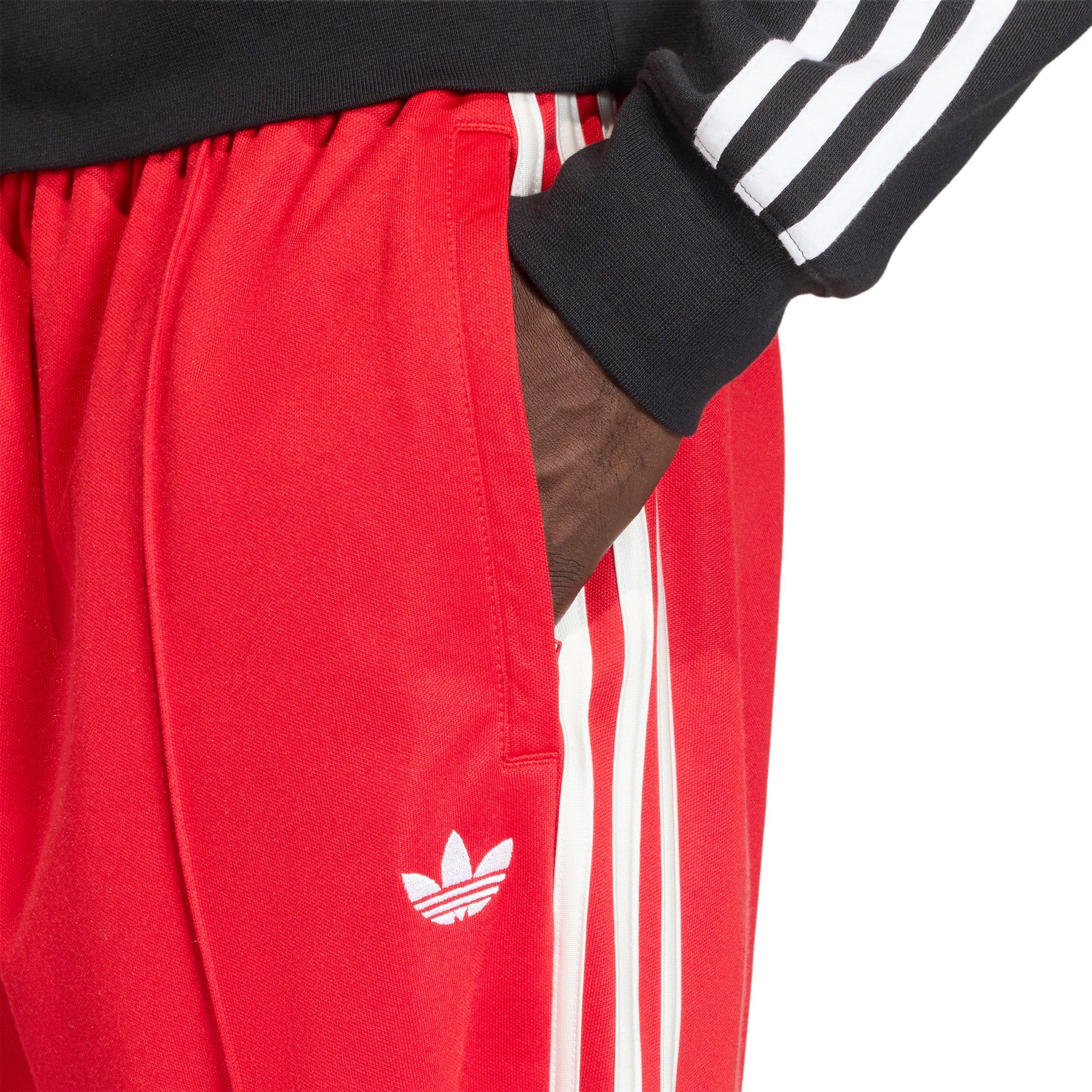 adidas Originals Men's Baggy Track Pants - Red - RED Thumbnail View 4