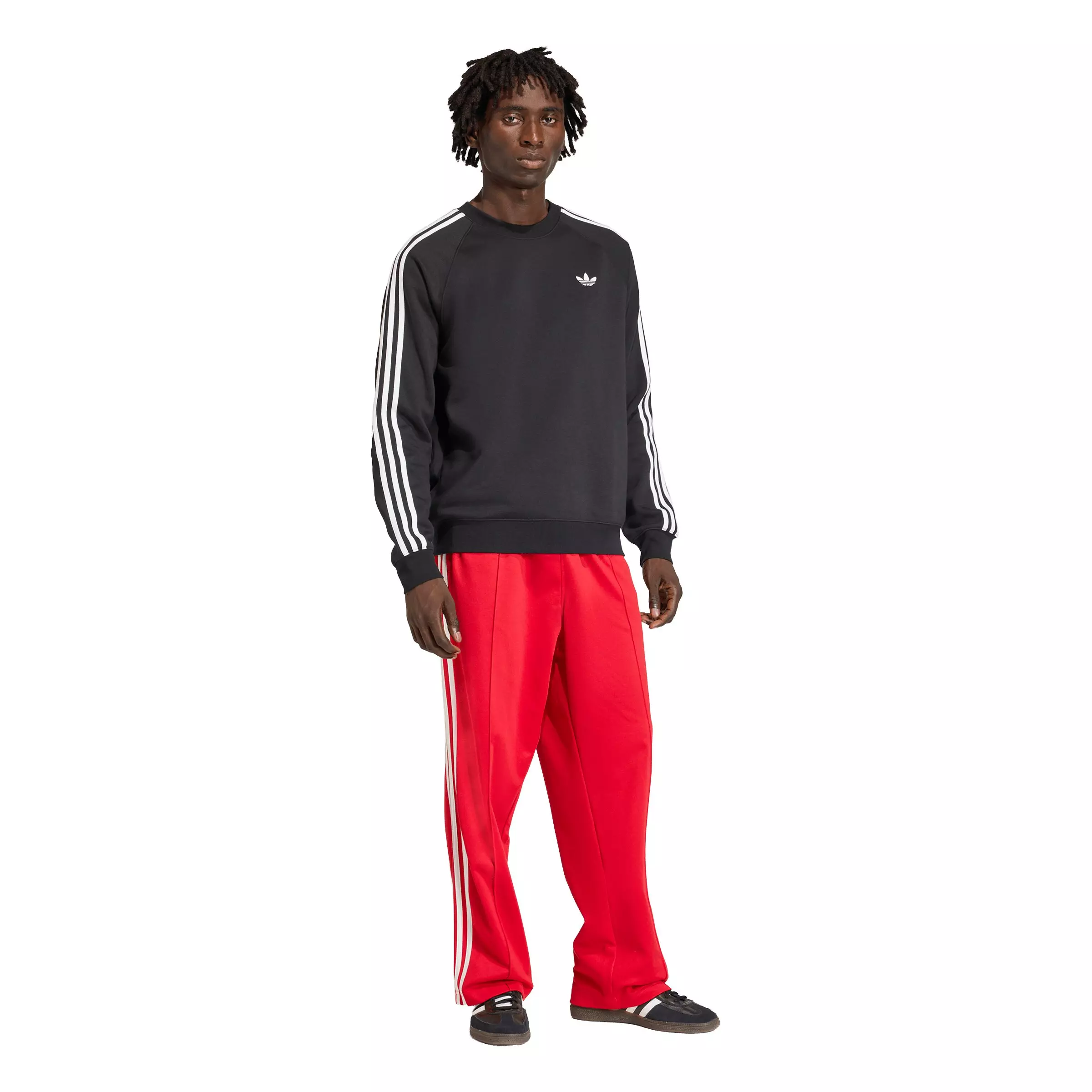 adidas Originals Men's Baggy Track Pants -Red - RED