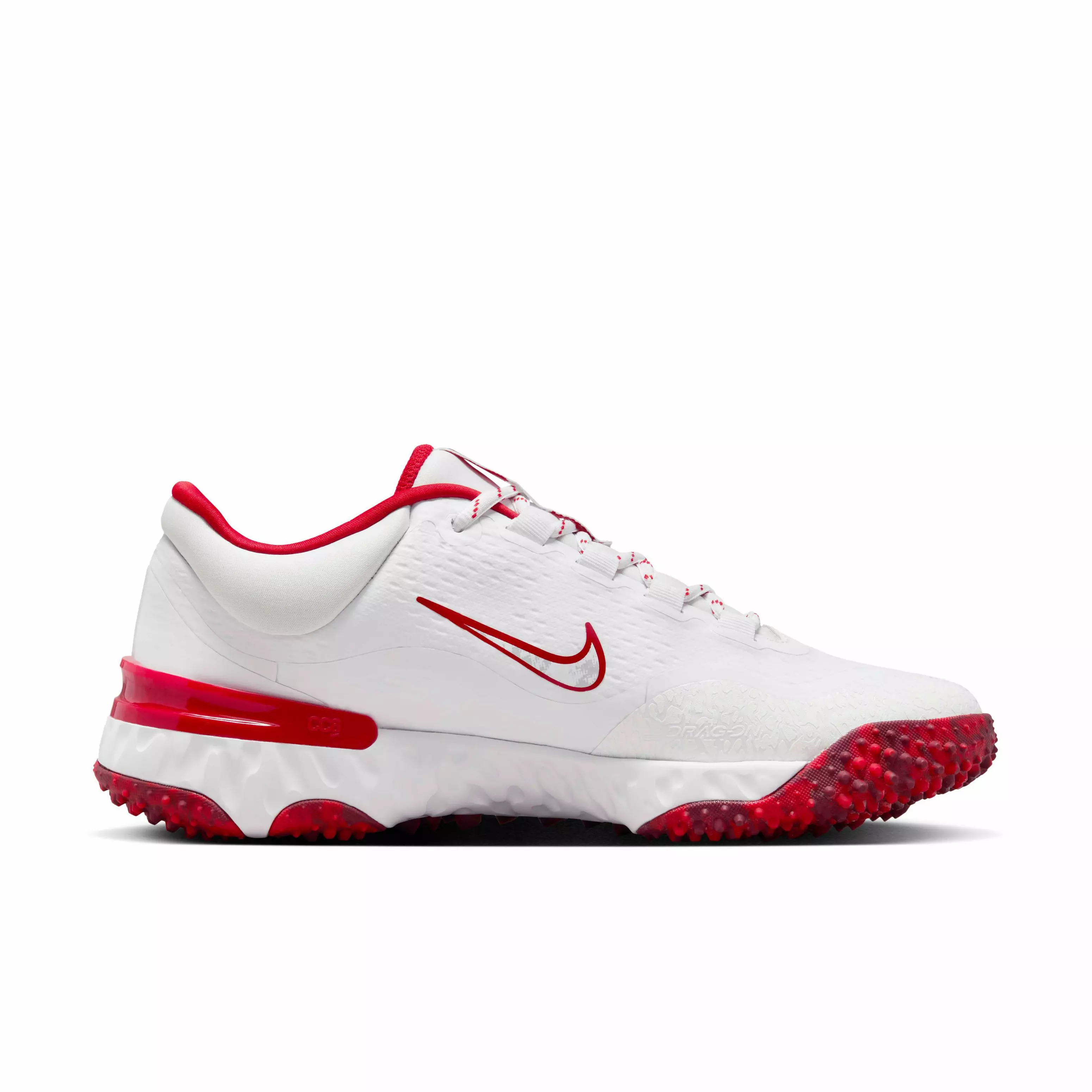 Nike Alpha Huarache Elite 4 Turf "White/University Red/Team Red/Pure Platinum" Women's Softball Shoe - WHITE/RED/RED/PLATINUM