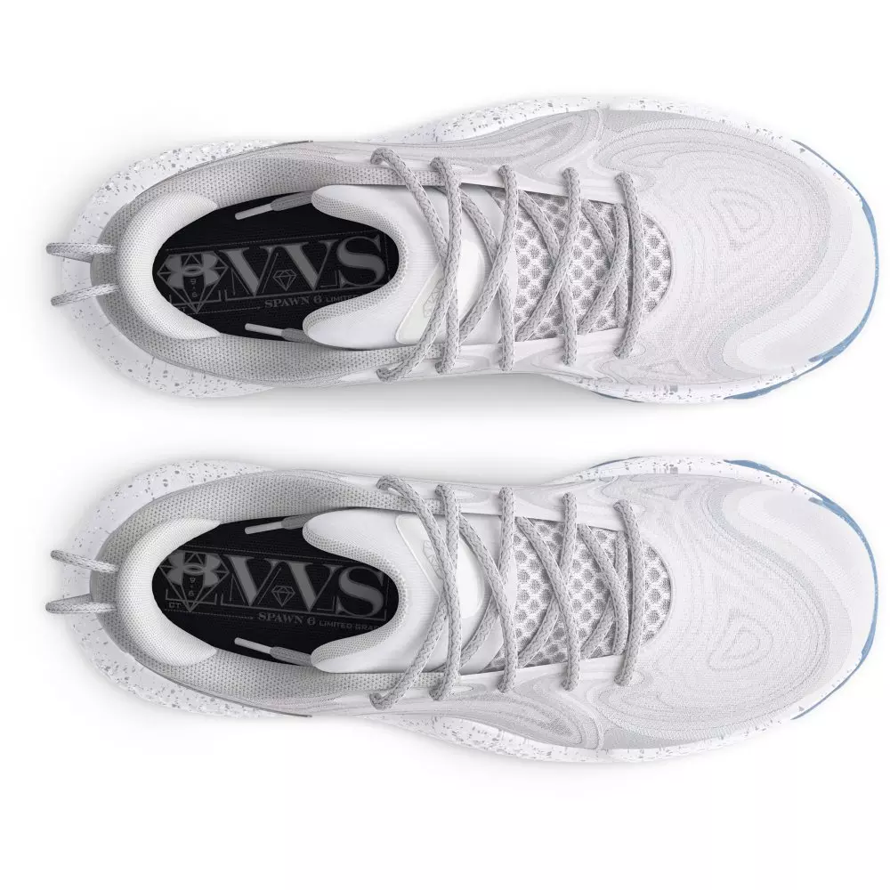 Under Armour Spawn 6 VVS "White/Distant Grey/Metallic Silver" Unisex Basketball Shoe - WHITE/GREY/SILVER