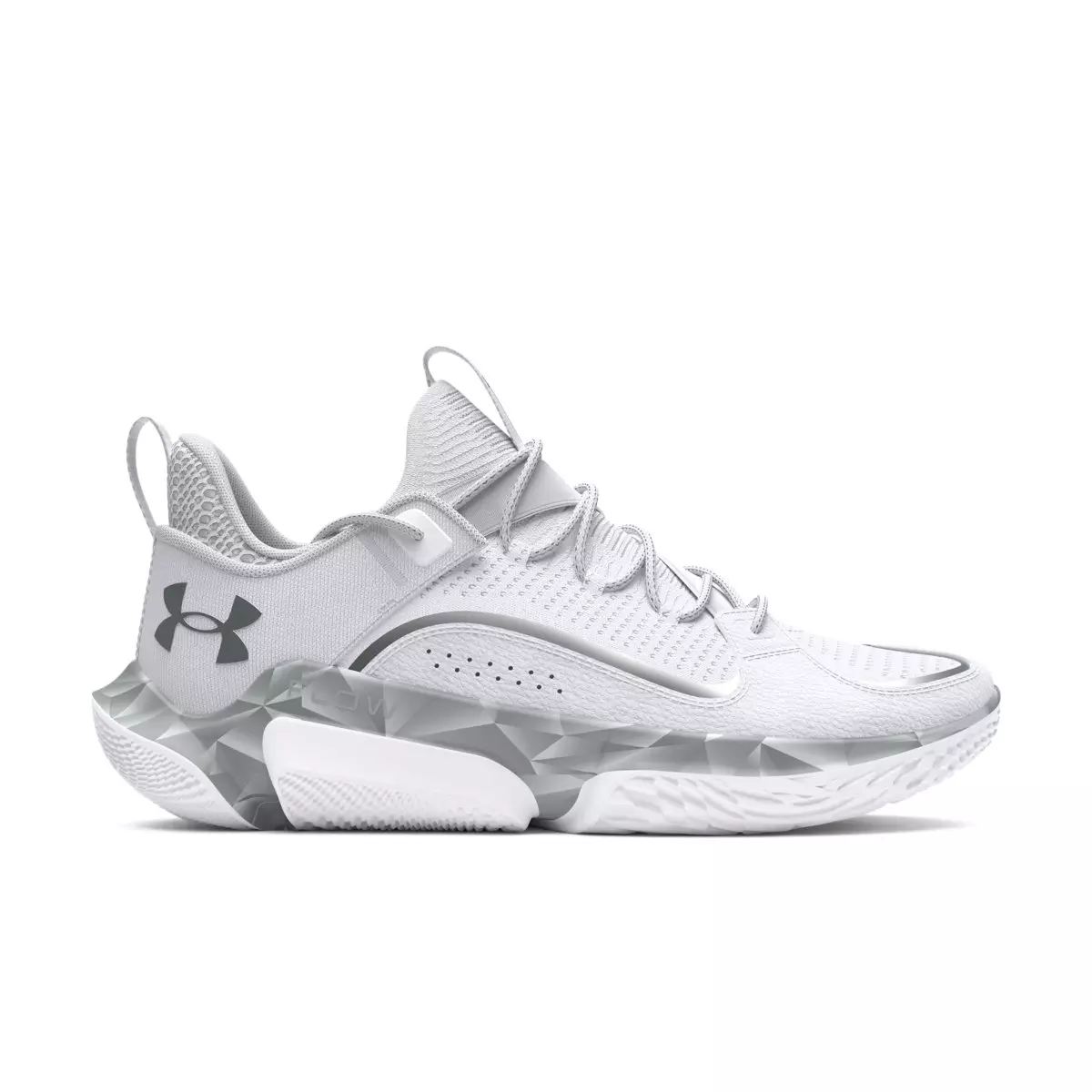 Under Armour FUTR X 3 VVS "White/Distant Grey/Metallic Silver" Unisex Basketball Shoe - WHITE/GREY/SILVER