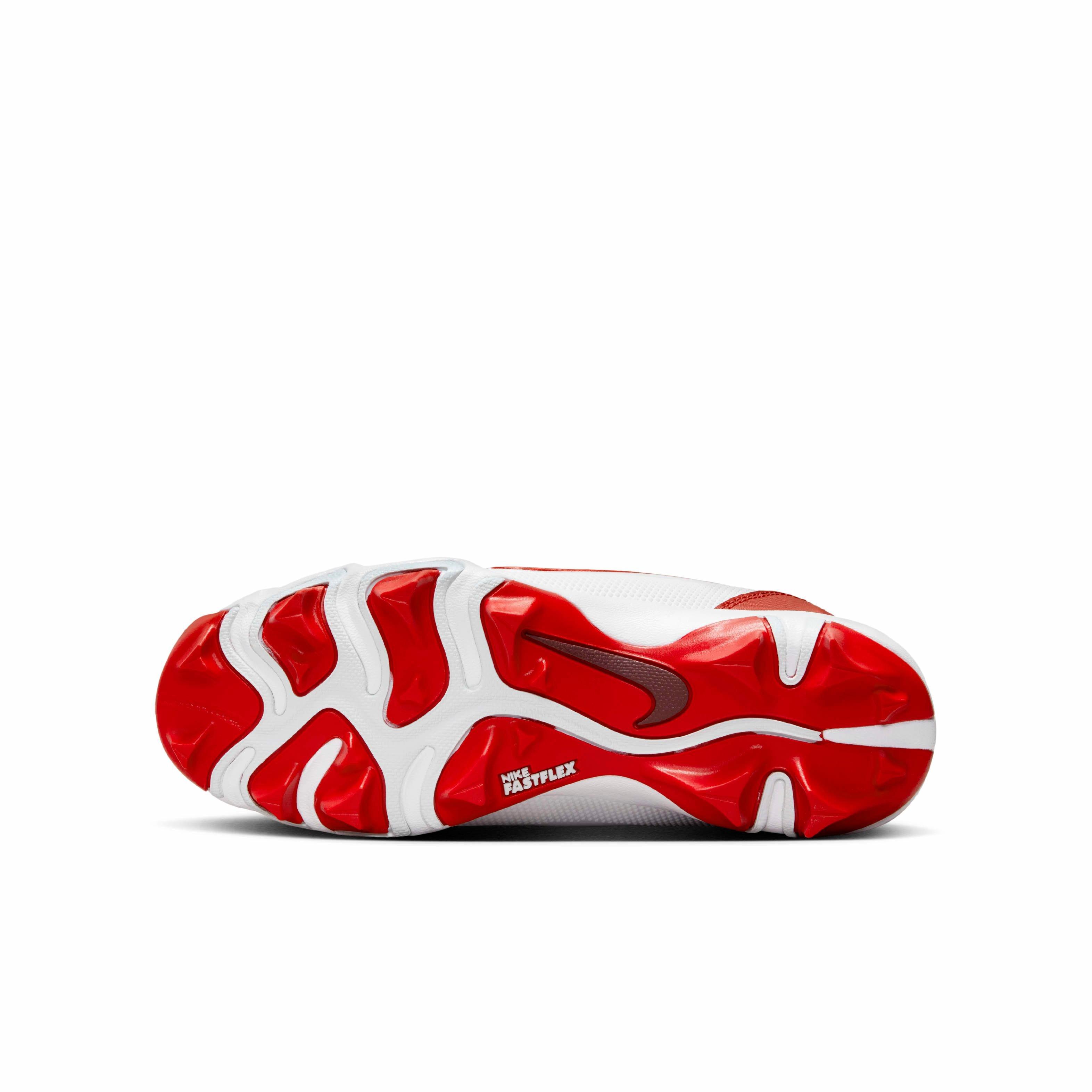 Nike Force Trout 9 Keystone "White/Pure Platinum/Team Red/University Red" Preschool Boys' Baseball Cleat - WHITE/PLATINUM/RED/RED Thumbnail View 6