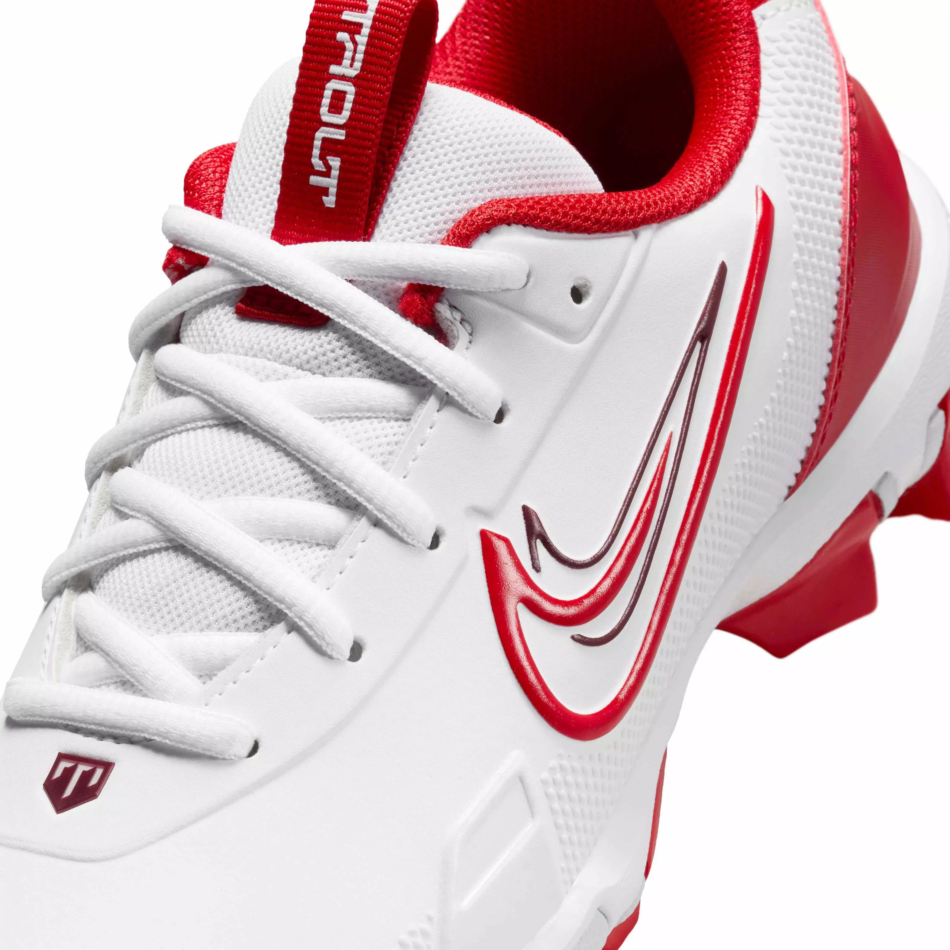 Nike Force Trout 9 Keystone "White/Pure Platinum/Team Red/University Red" Preschool Boys' Baseball Cleat - WHITE/PLATINUM/RED/RED