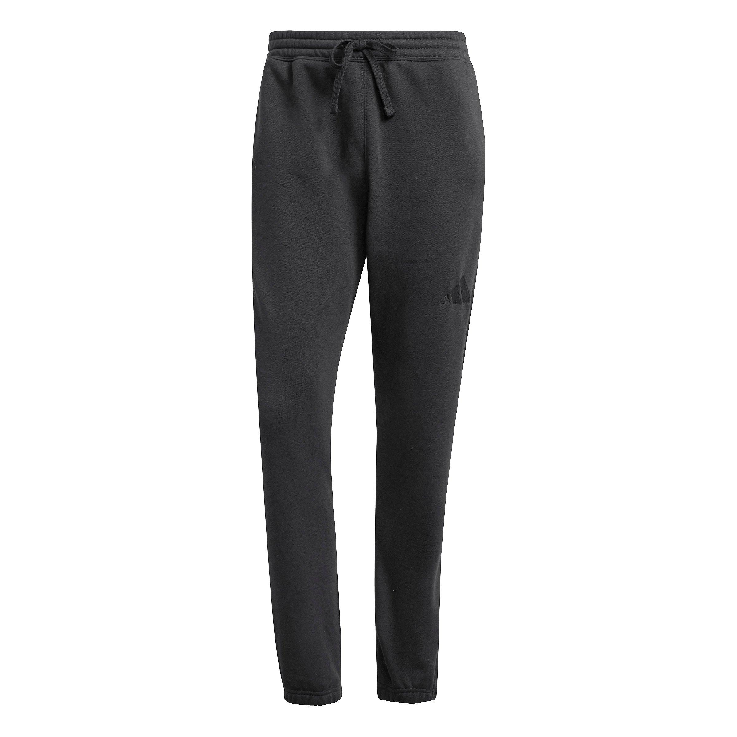 adidas Men's ALL SZN Fleece Regular Tapered Joggers -Black - BLACK Thumbnail View 6
