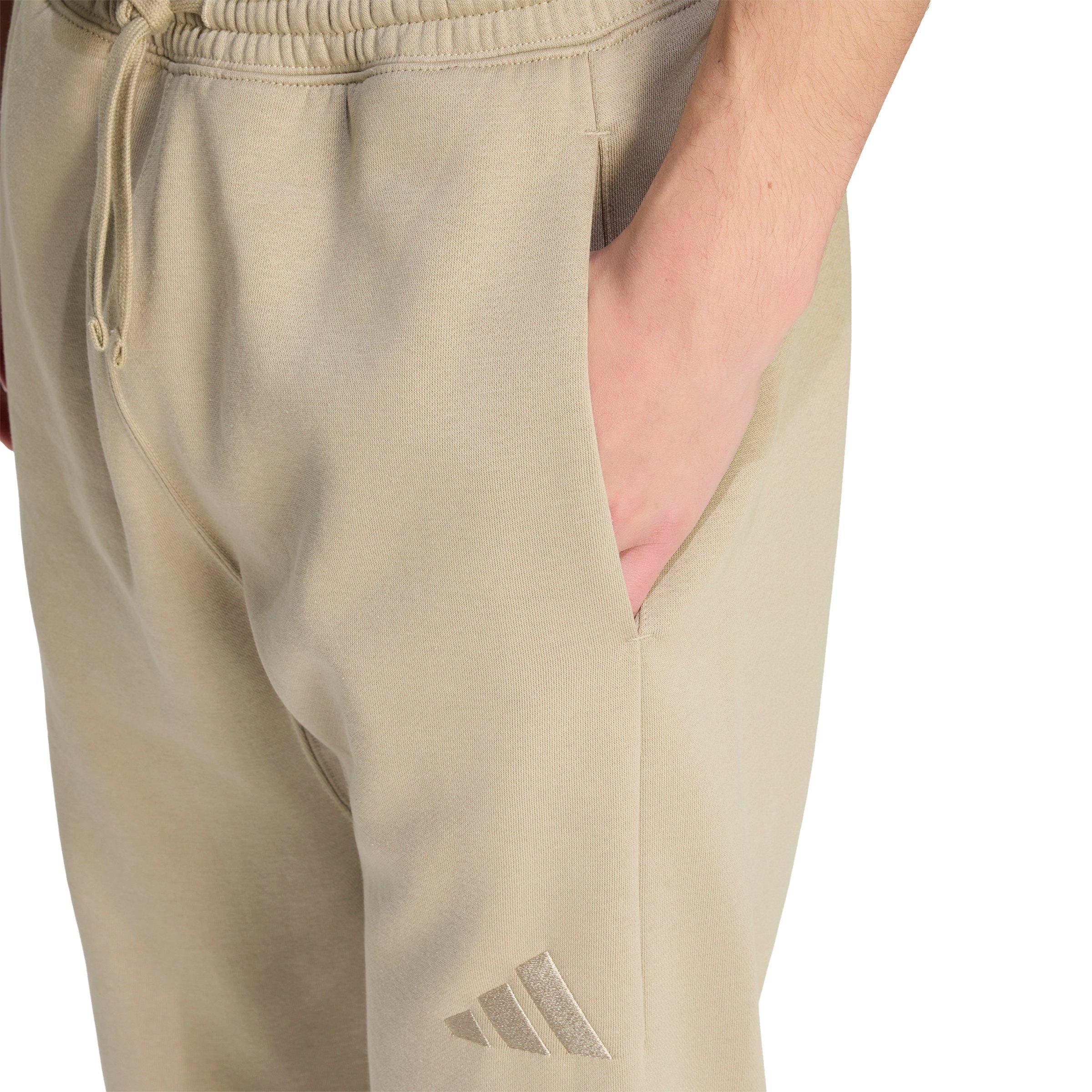 adidas Men's ALL SZN Fleece Regular Tapered Joggers - Khaki - KHAKI Thumbnail View 3