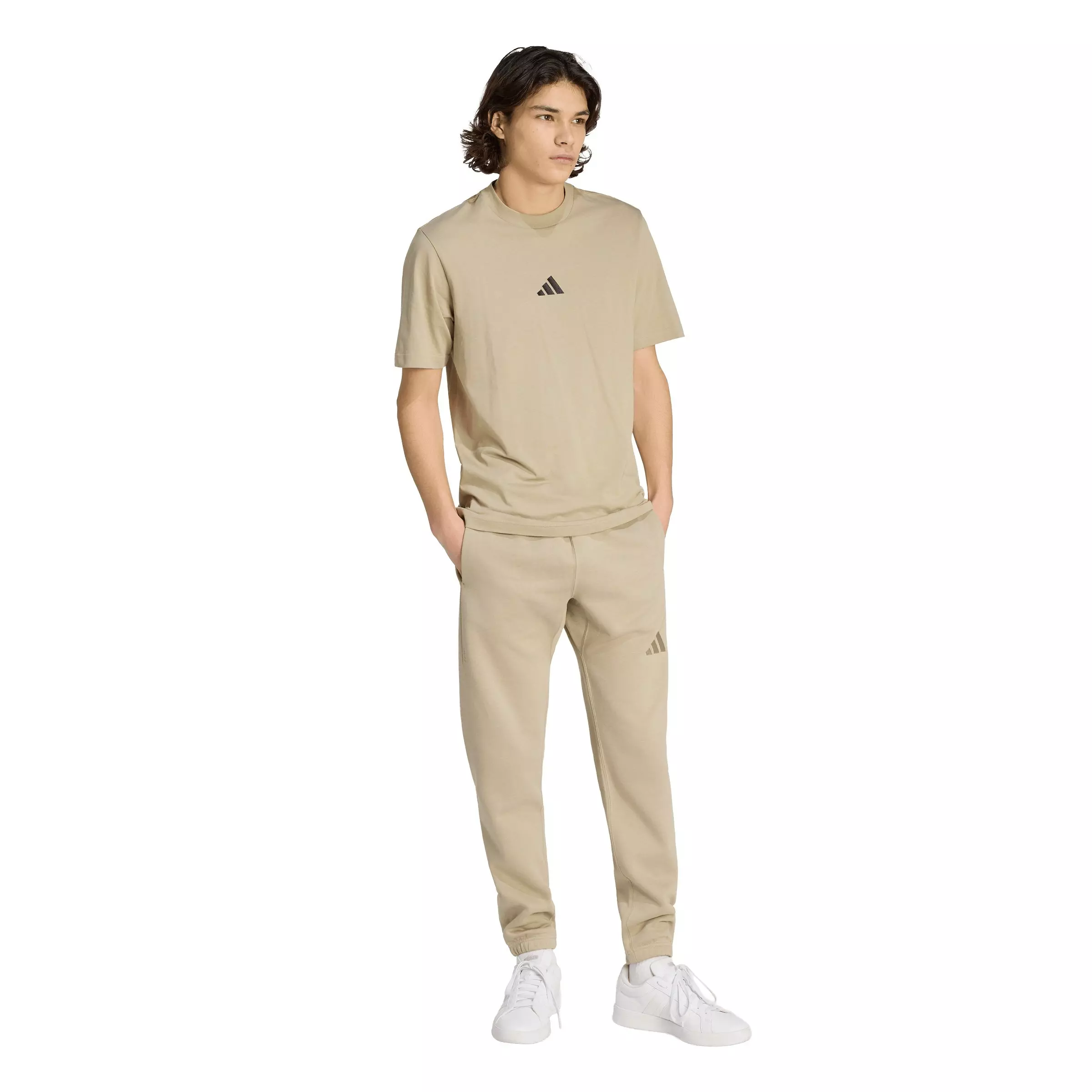 adidas Men's ALL SZN Fleece Regular Tapered Joggers -Khaki - KHAKI