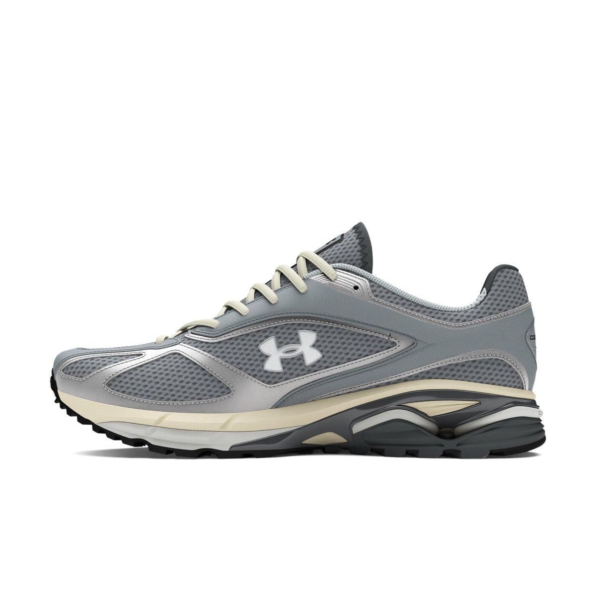 Under Armour Apparition "Steel/Ivory Dune/Metallic Silver " Unisex Running Shoe - STEEL/IVORY/SILVER Thumbnail View 2