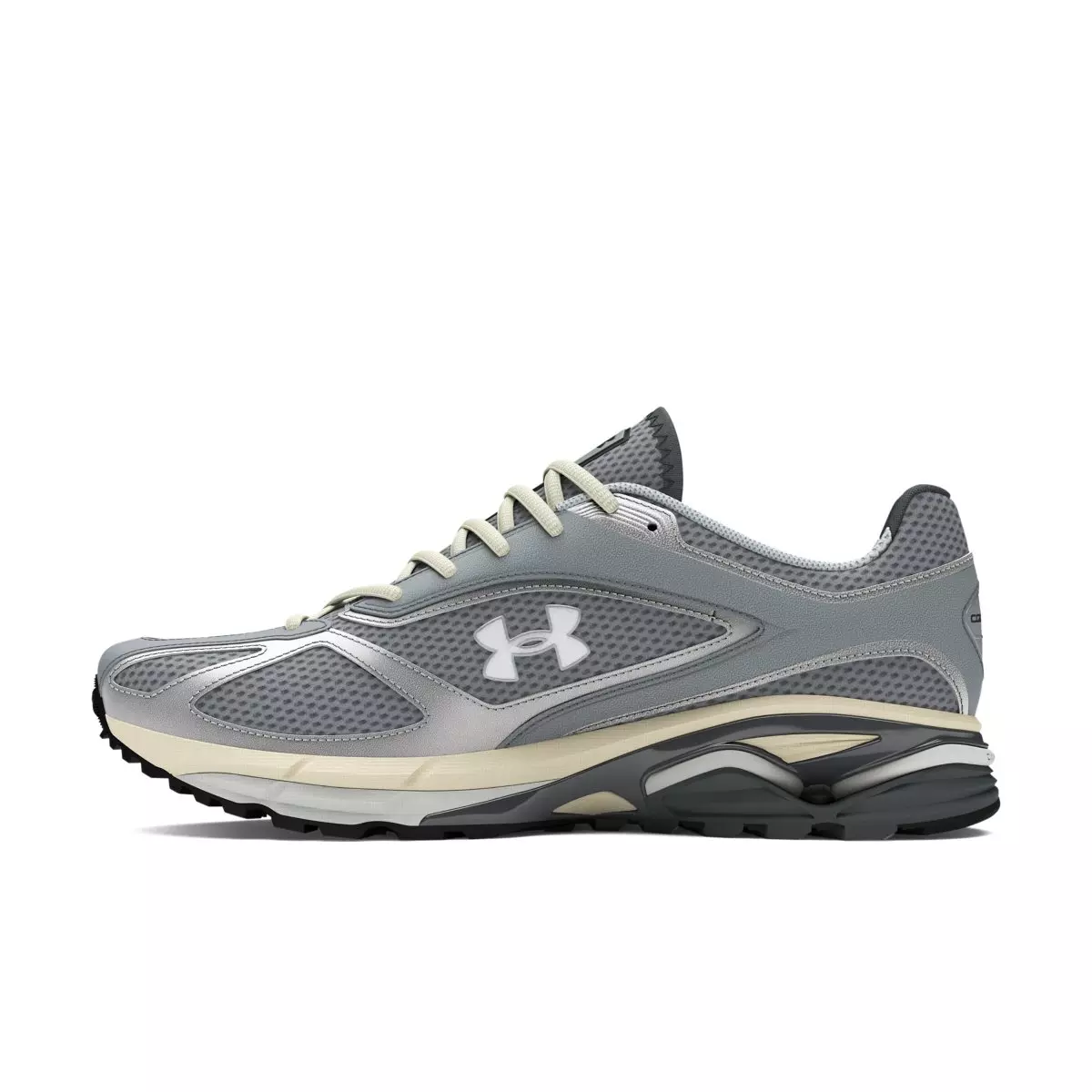 Under Armour Apparition "Steel/Ivory Dune/Metallic Silver " Unisex Running Shoe - STEEL/IVORY/SILVER